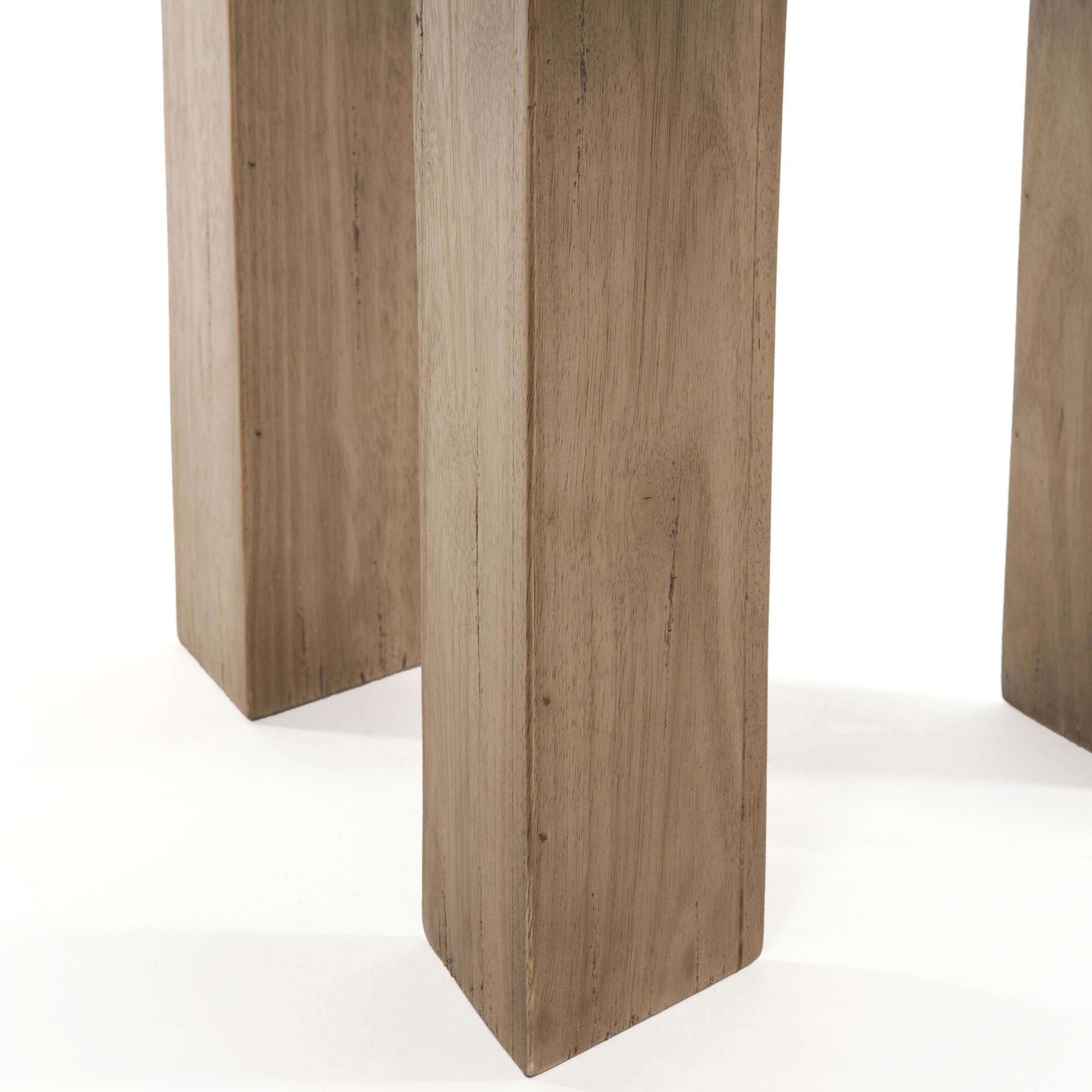 Mesa End Table, Light Brushed Parawood
