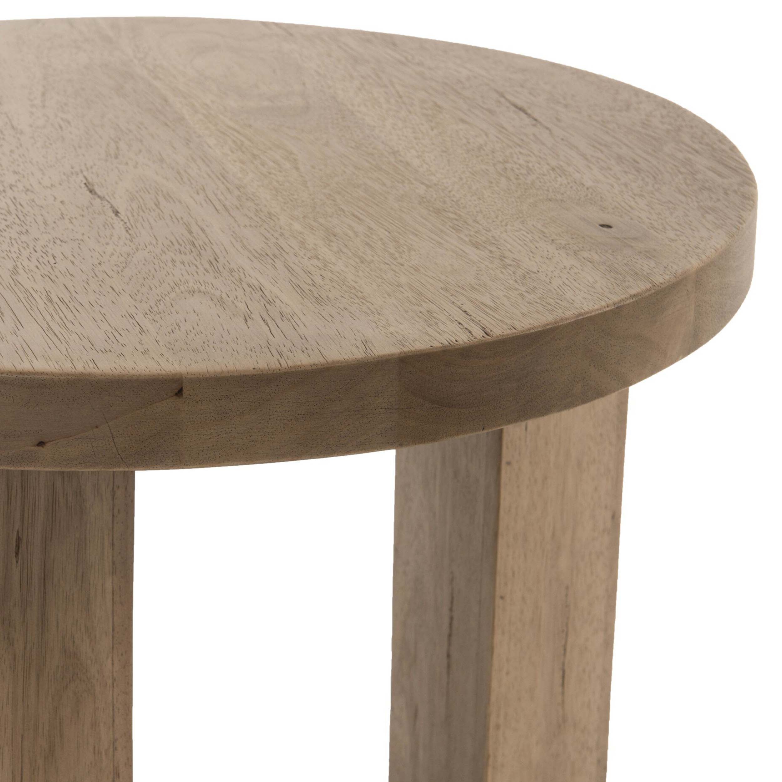 Mesa End Table, Light Brushed Parawood