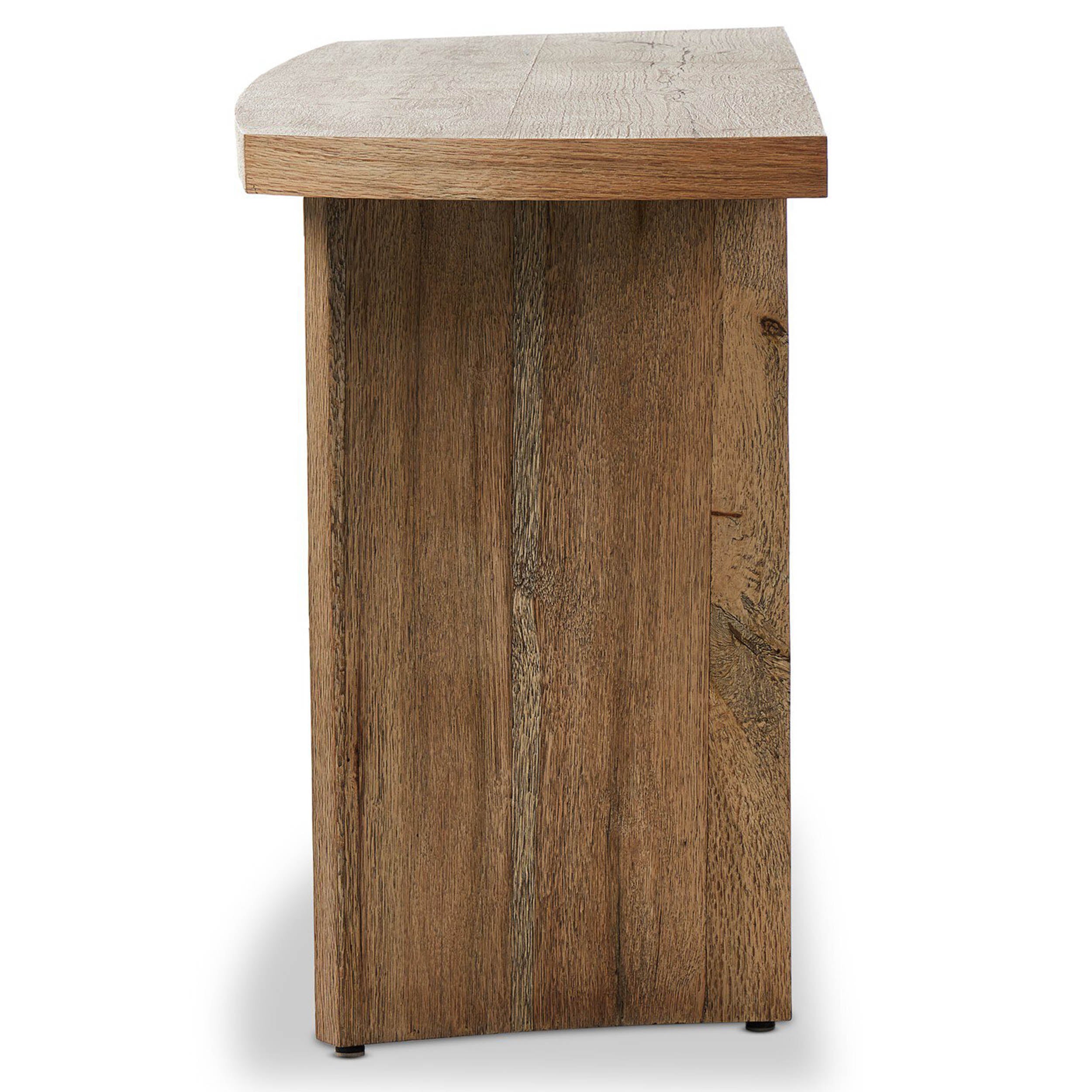 Brinton Console Table, Rustic Oak Veneer