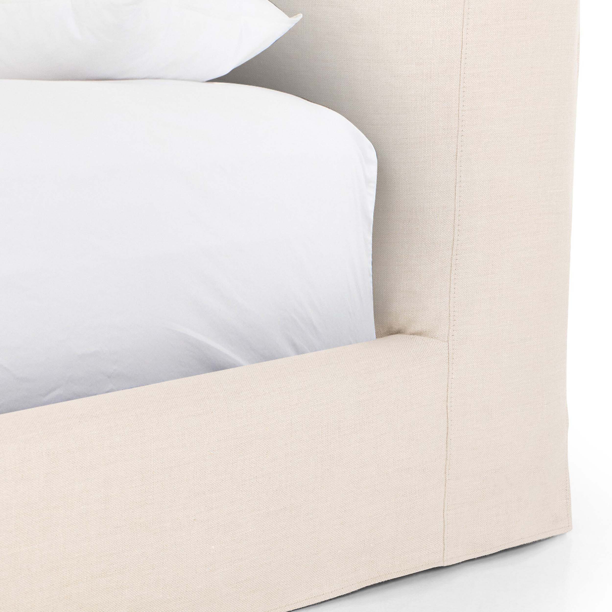 Aidan Slipcover Bed, Brussels Natural