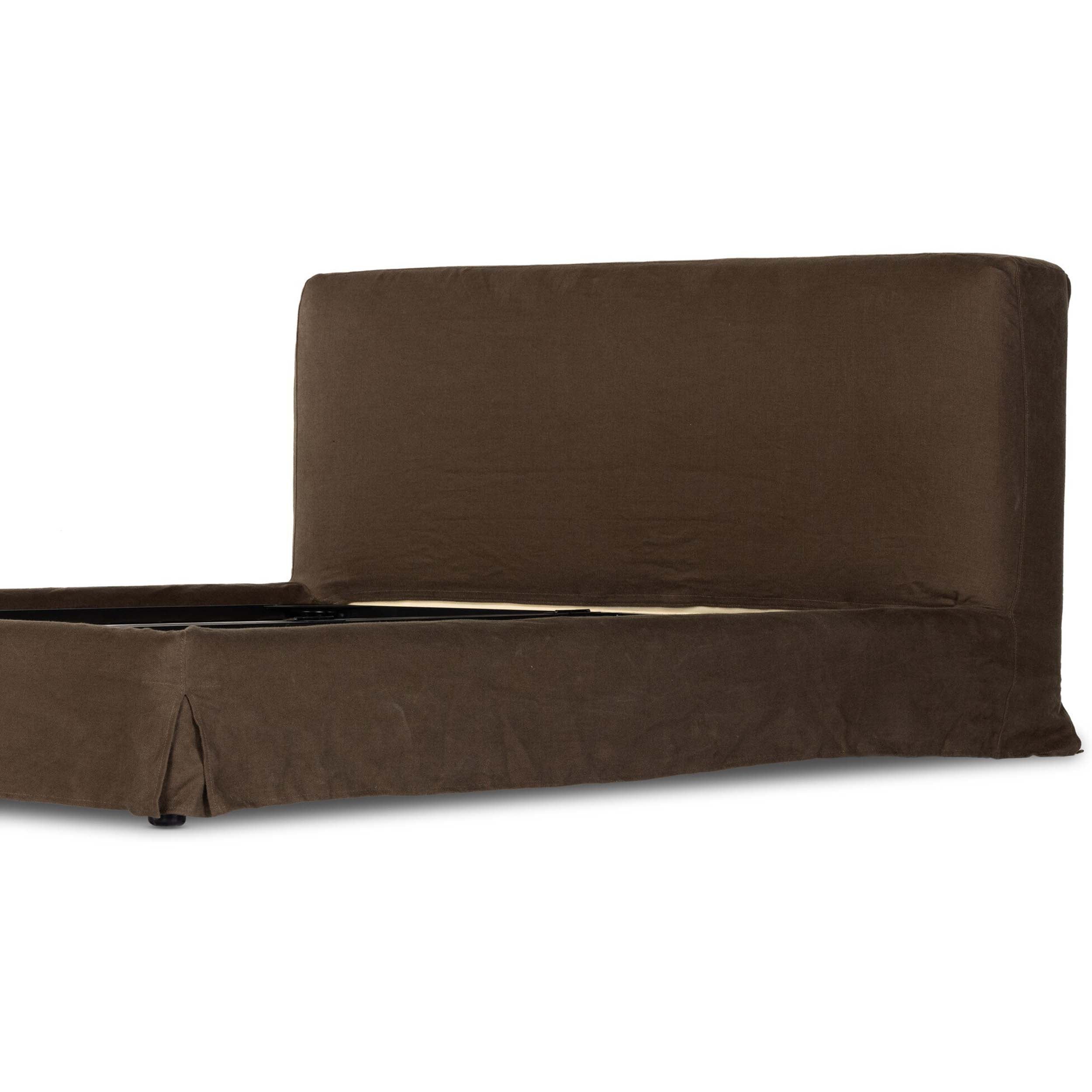 Aidan Slipcover Bed, Brussels Coffee