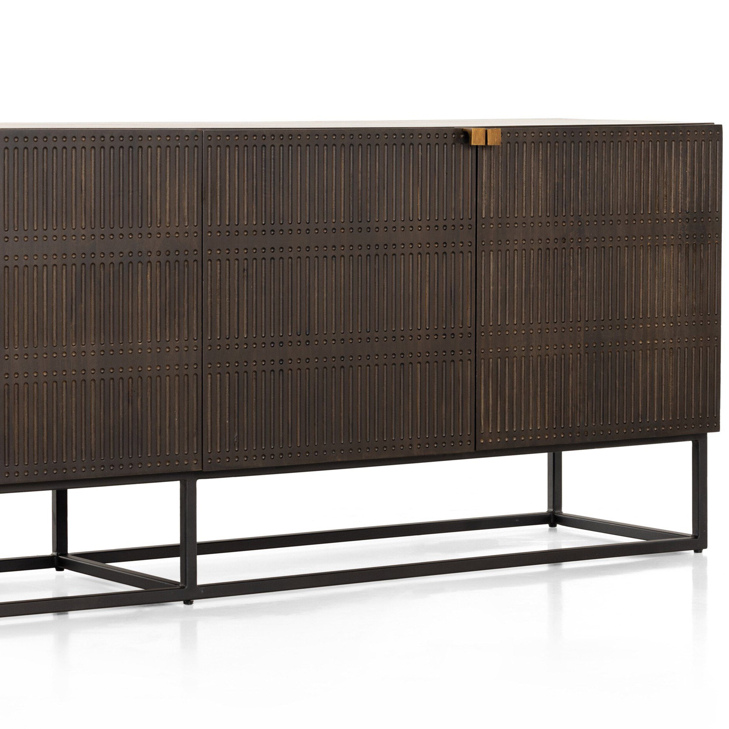 Kelby Closed Media Console, Vintage Brown