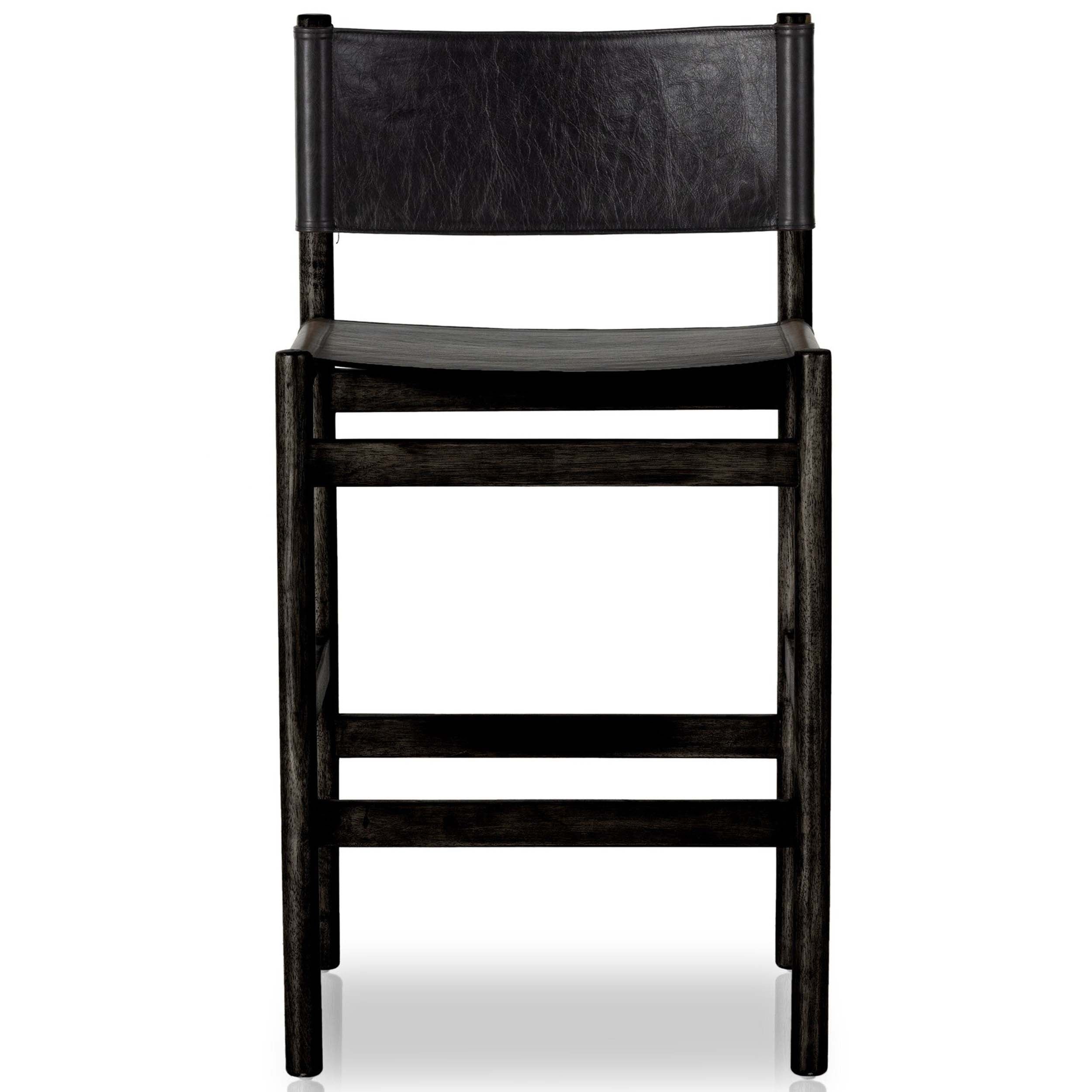Kena Bar + Counter Stool, Sonoma Black, Charcoal Parawood