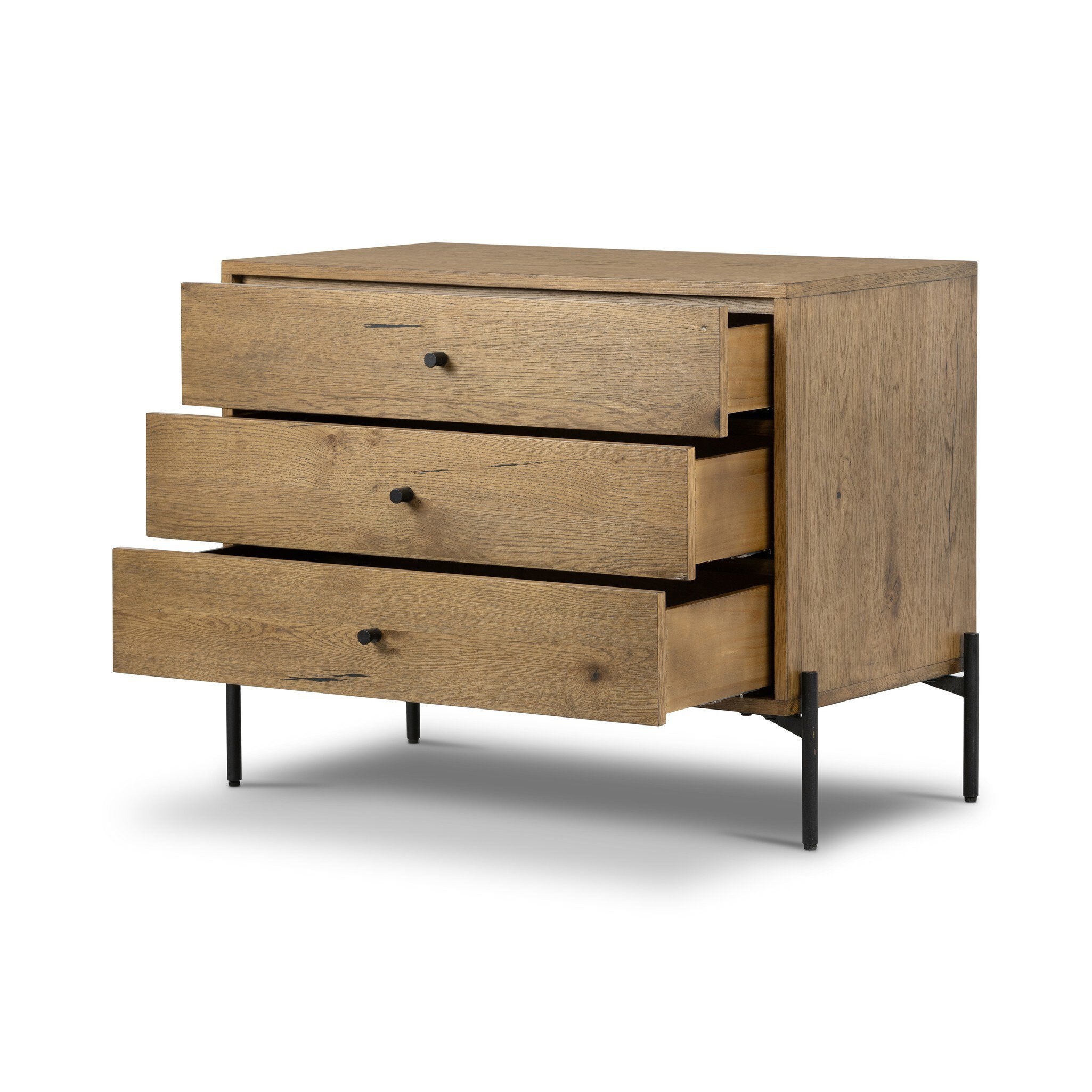 Eaton Large Nightstand, Amber Oak Resin
