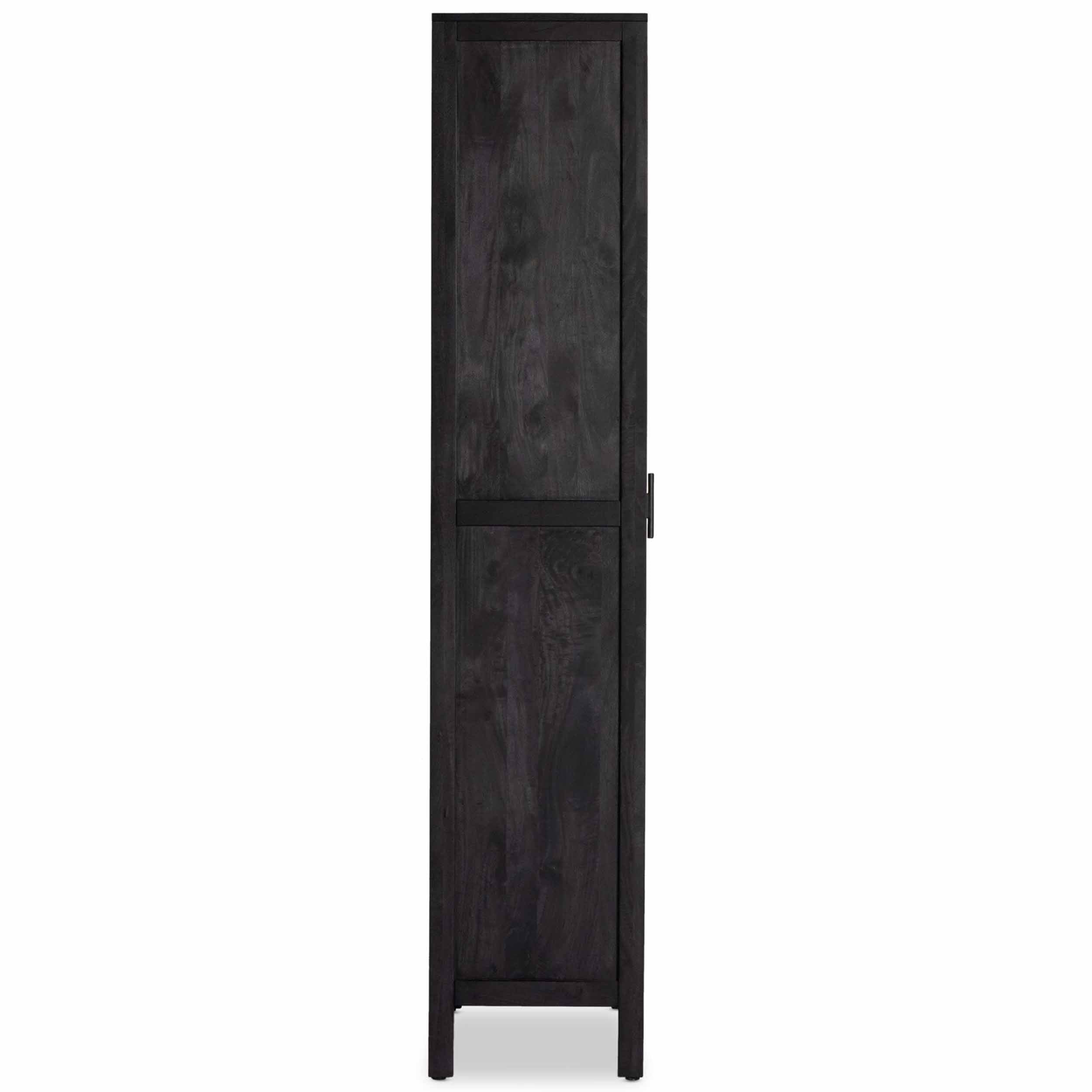 Caprice Tall Cabinet, Black Wash Mango