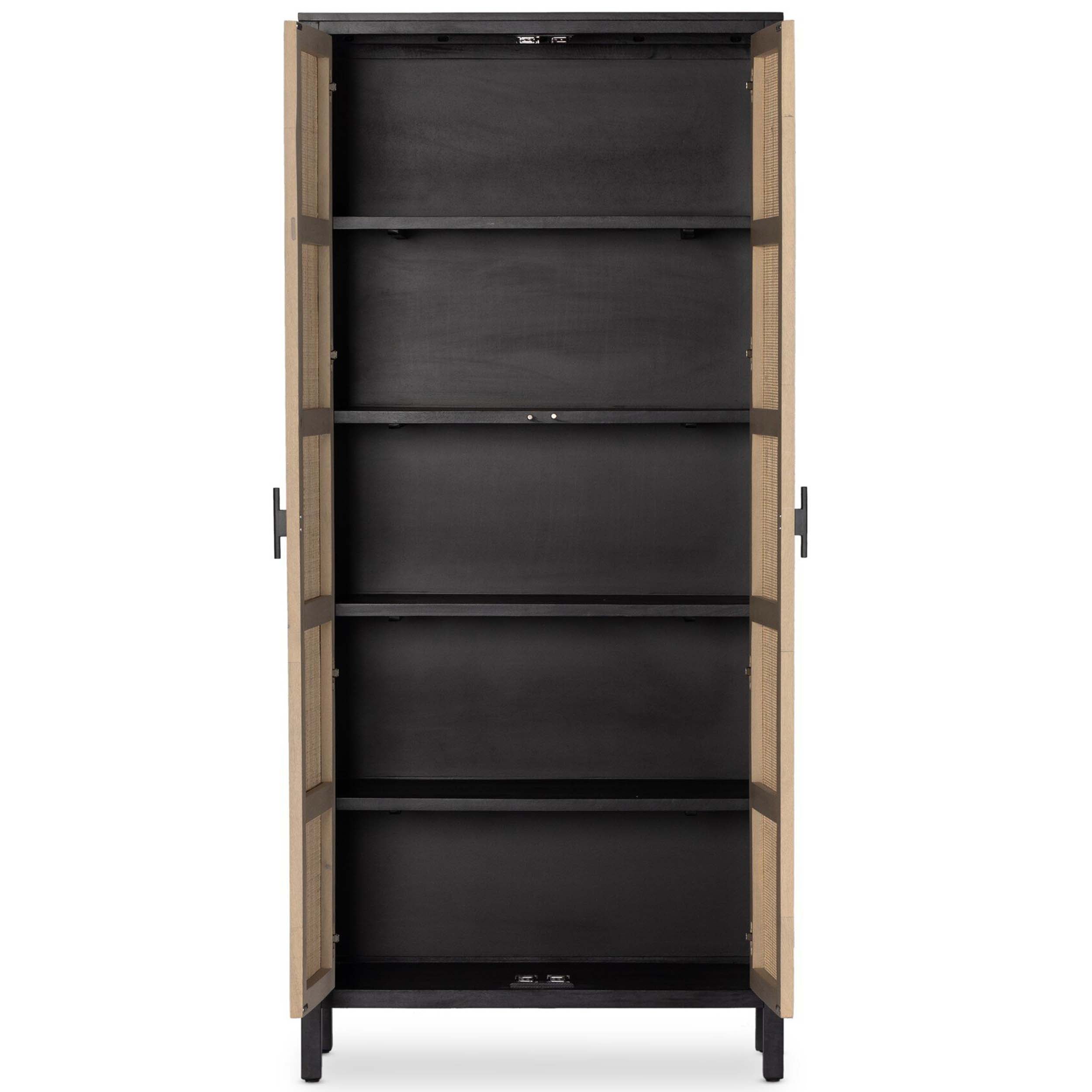 Caprice Tall Cabinet, Black Wash Mango