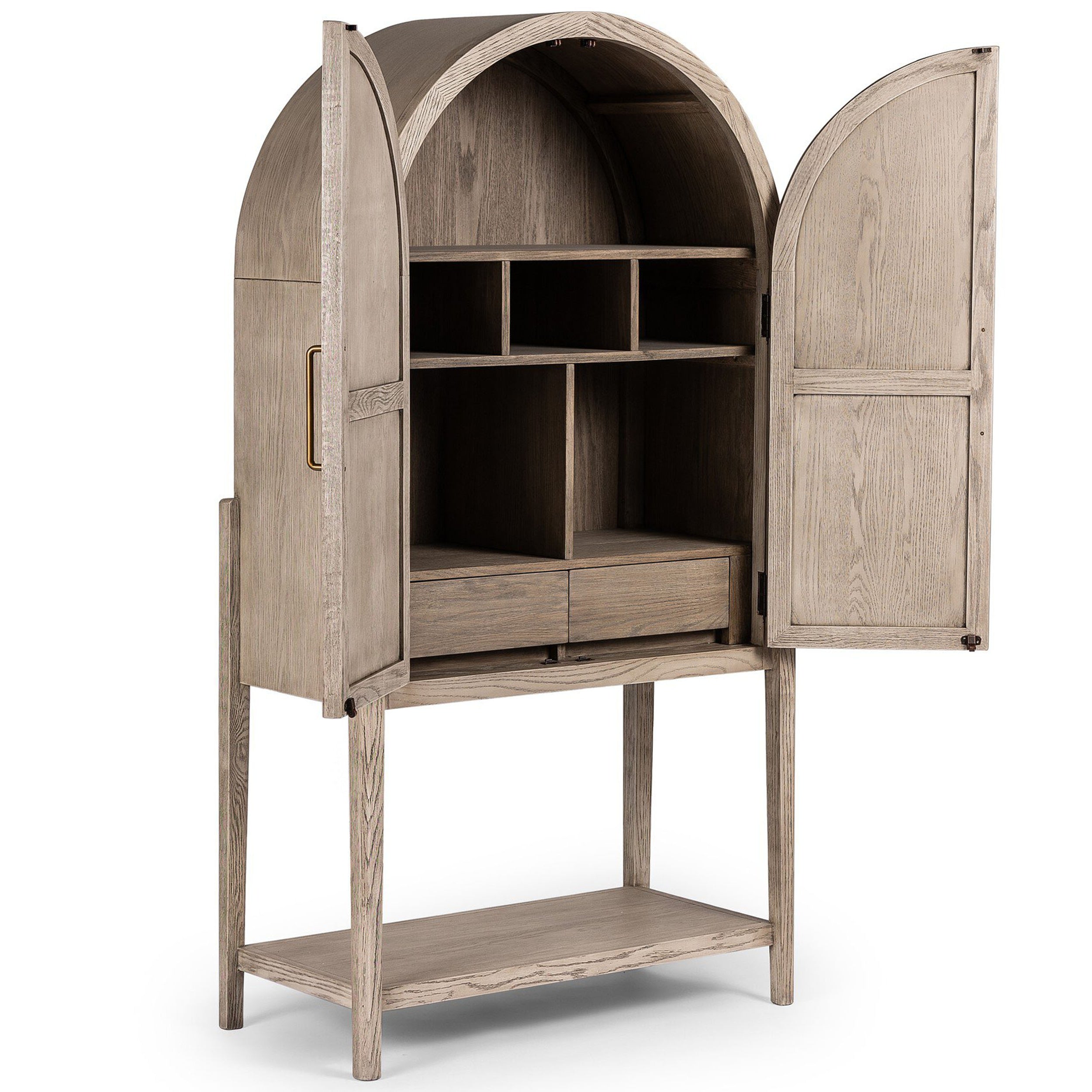 Tolle Bar Cabinet, Rustic White Solid