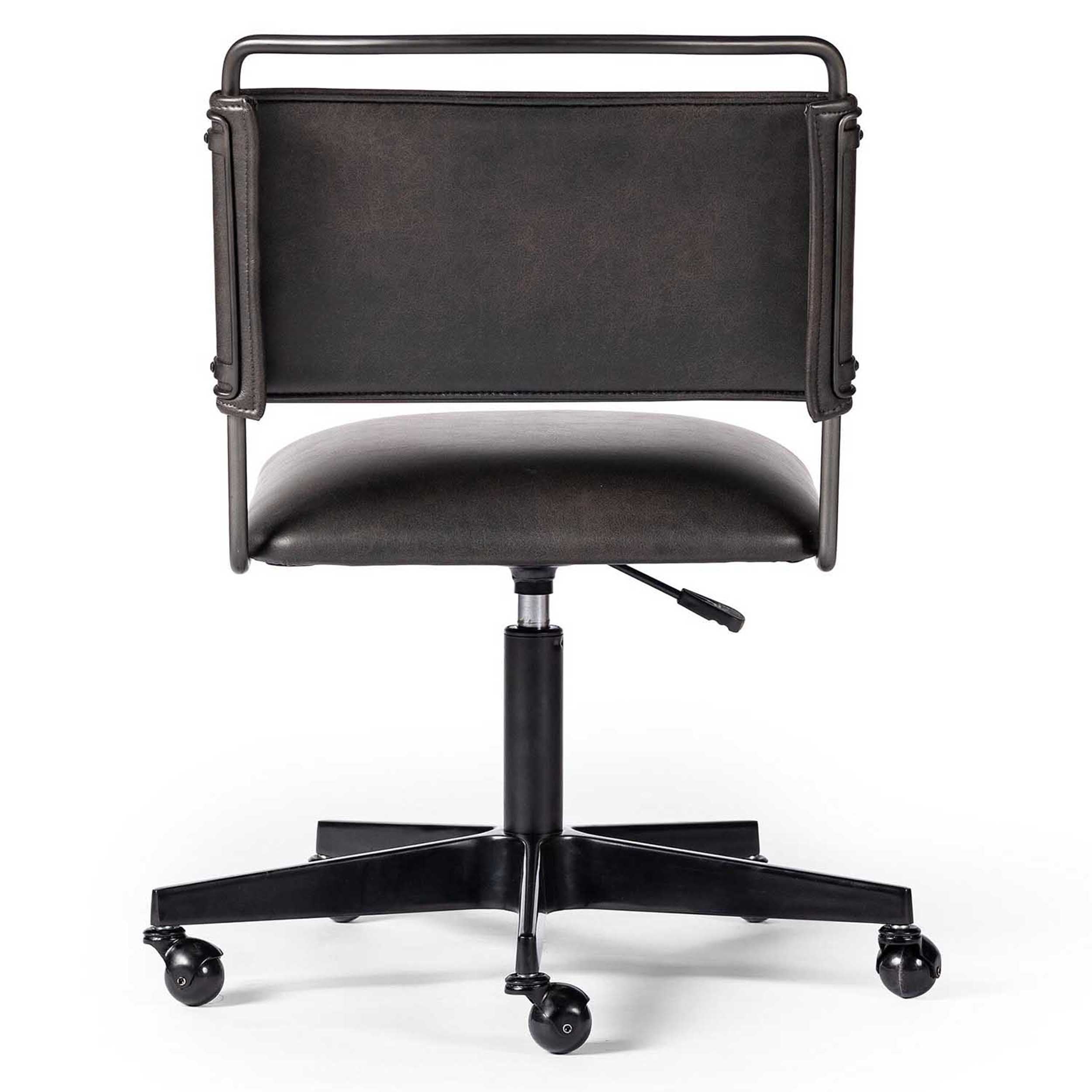 Wharton Desk Chair, Distressed Black