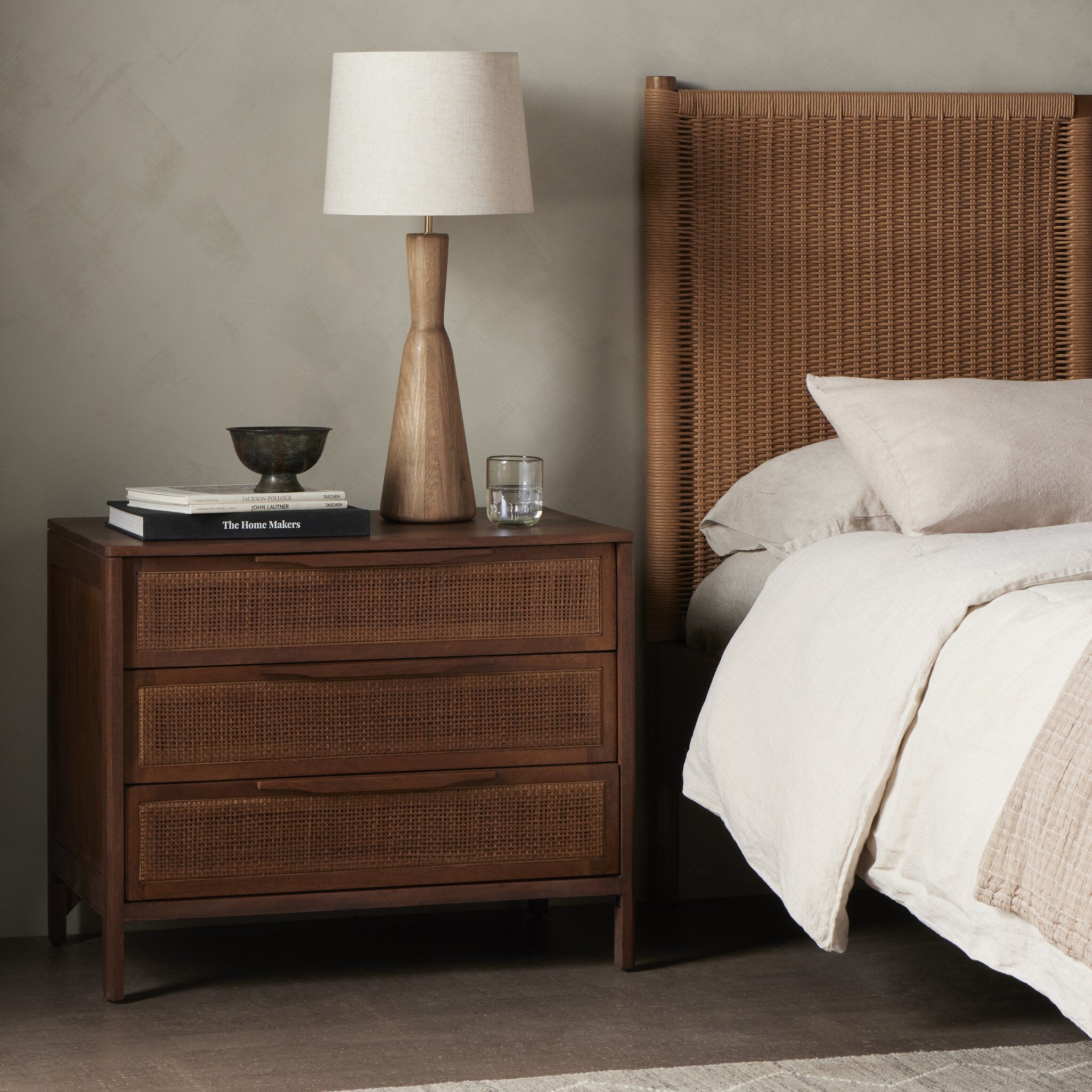Sydney Large Nightstand, Brown Wash