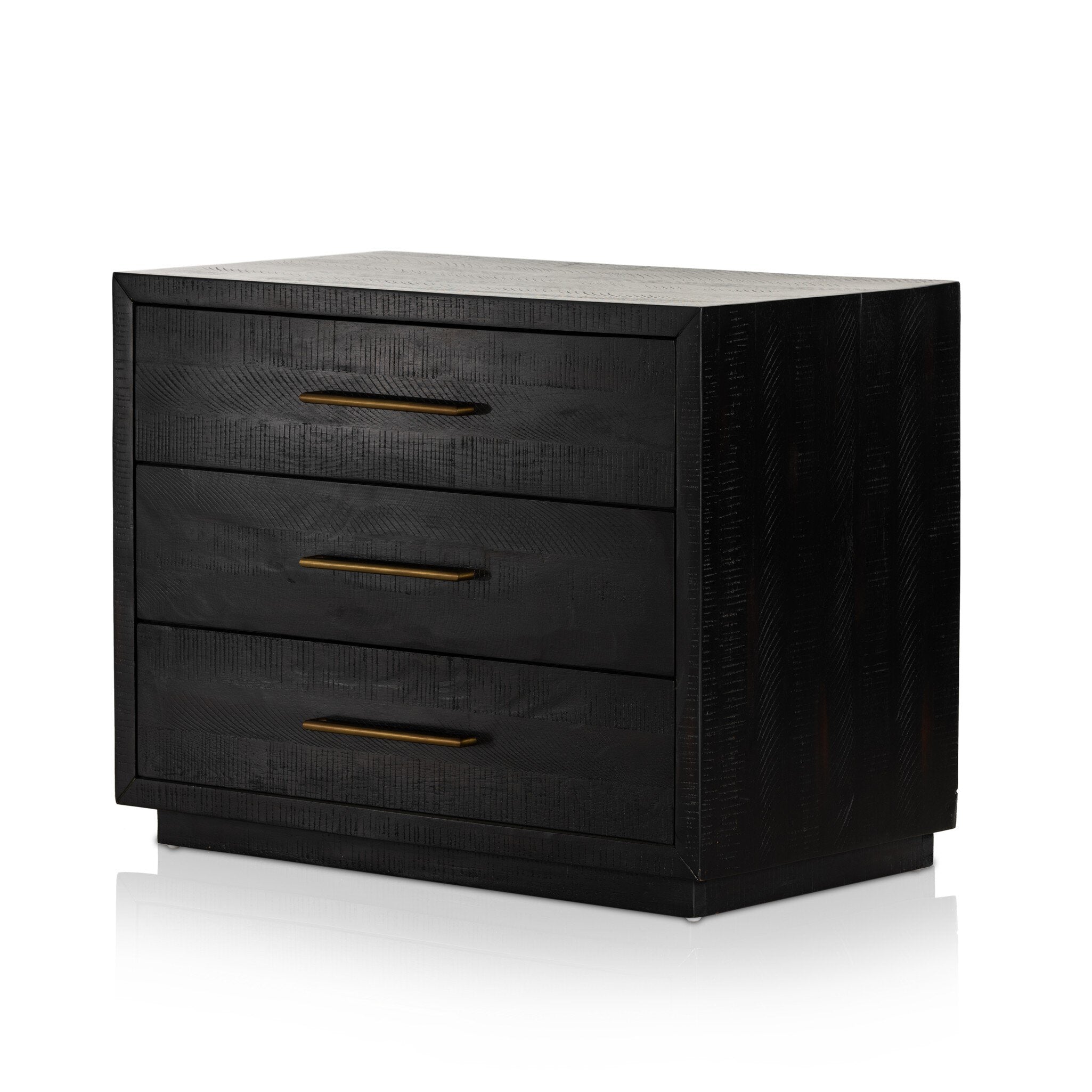 Suki Large Nightstand, Burnished Black