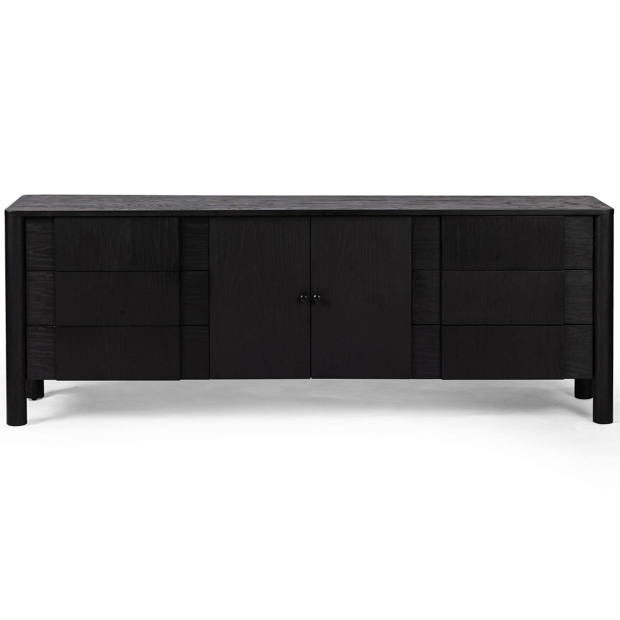 Pollard Media Console, Brushed Ebony Oak Veneer