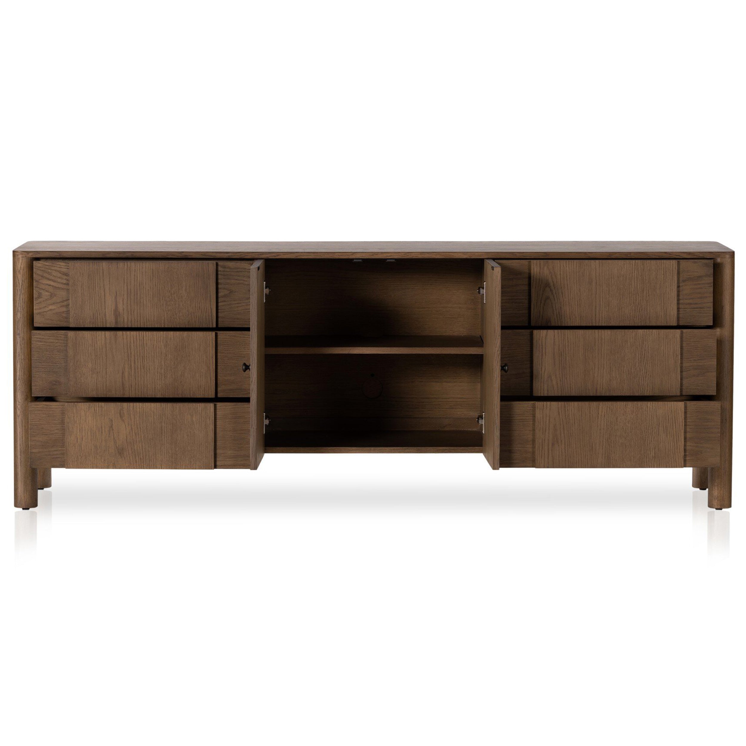 Pollard Media Console, Tan Oak Veneer