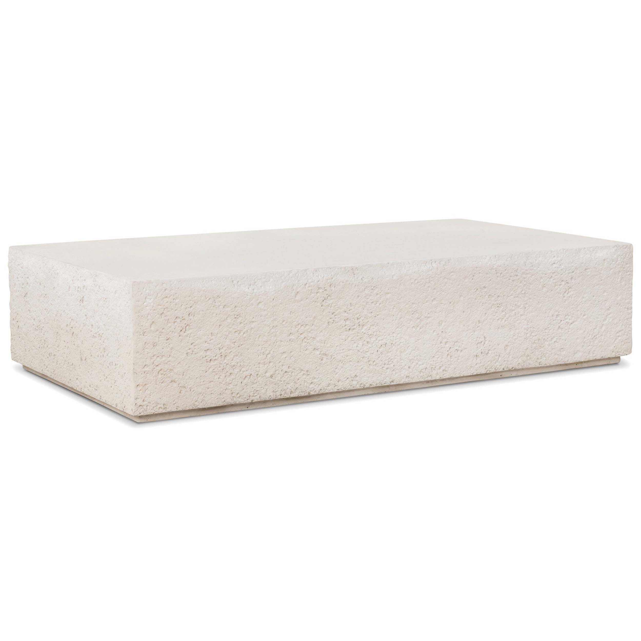 Otero Rectangular Outdoor Coffee Table, Matte Stone