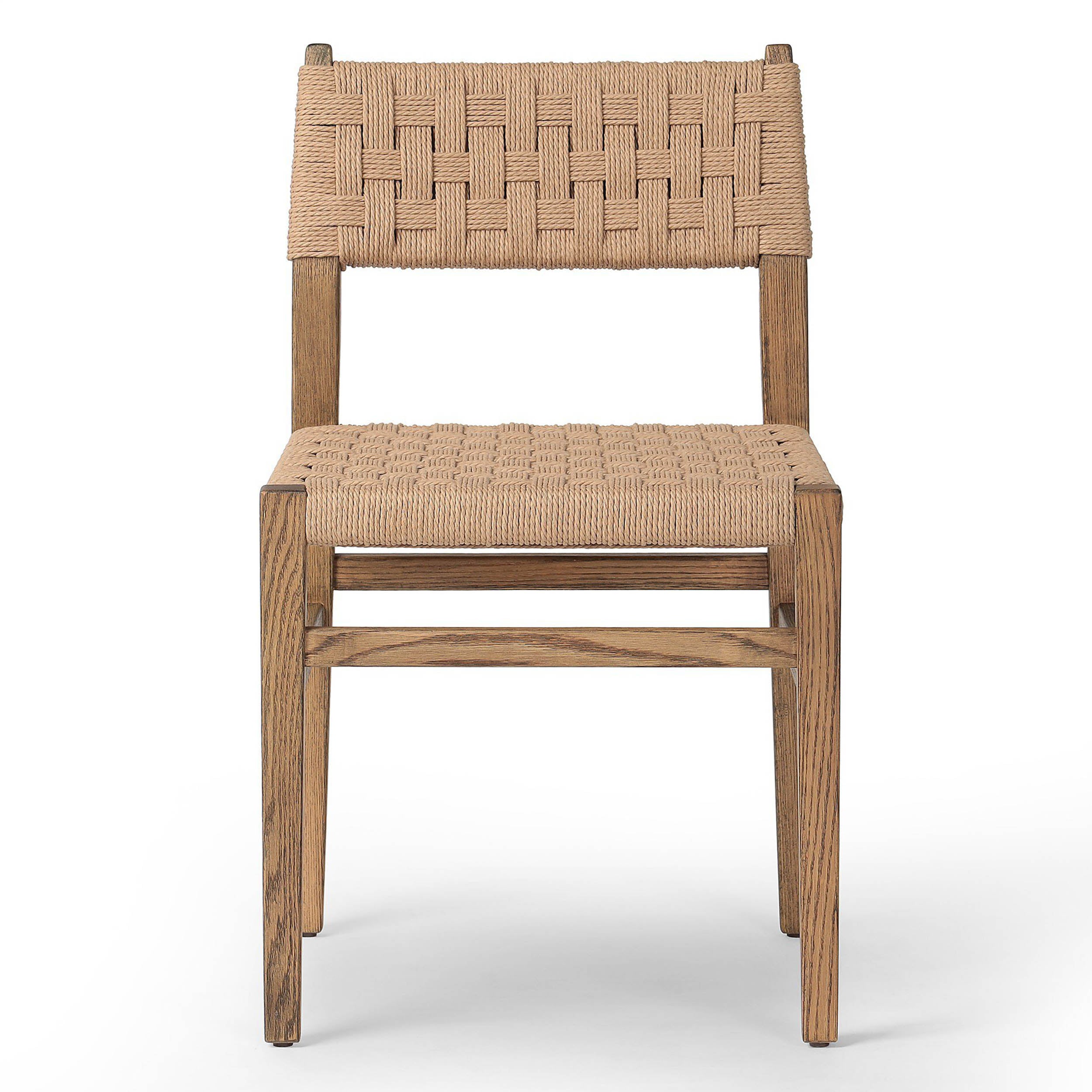 Hamlin Dining Chair, Double Twisted Paper Cord, Toasted Oak