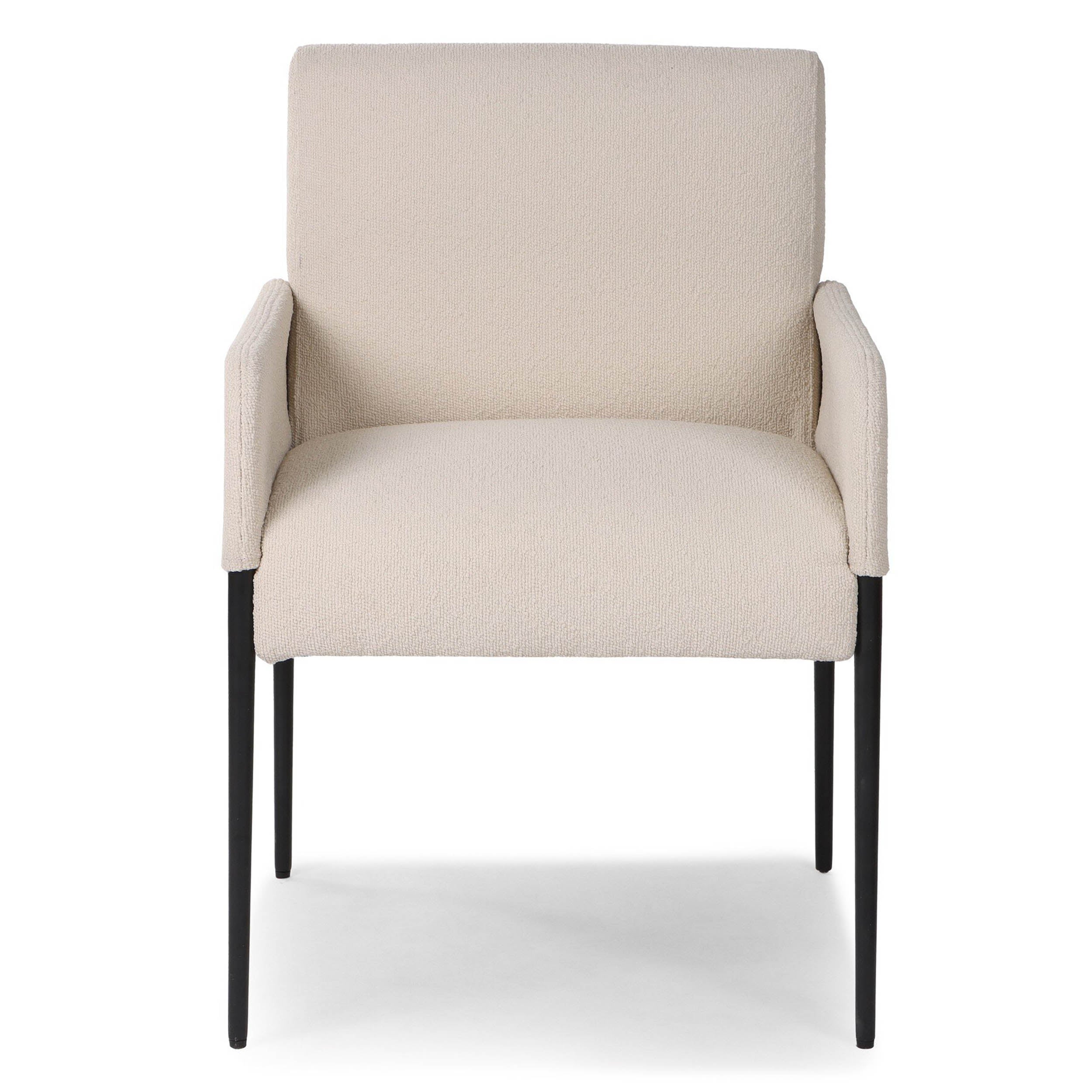 Brickel Dining Armchair, FIQA Boucle Light Taupe