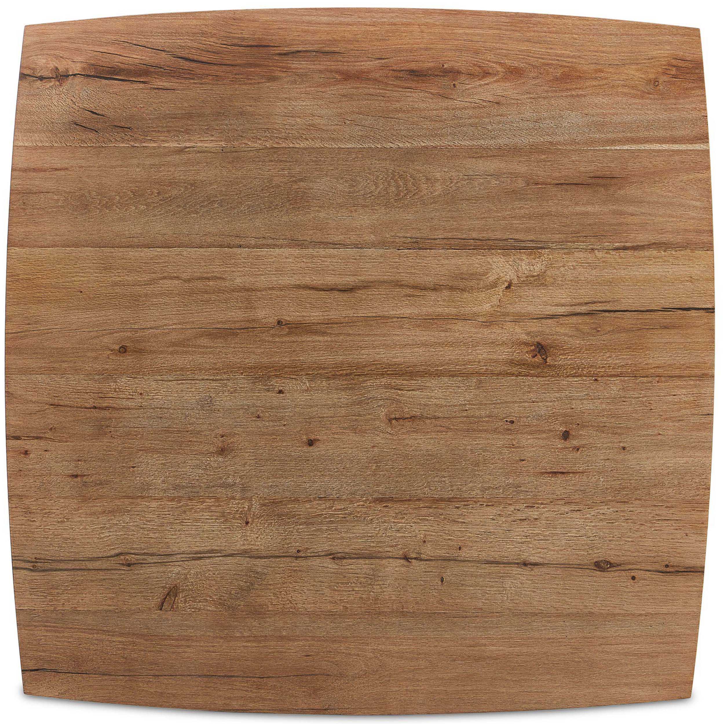 Brinton Square Coffee Table, Rustic Oak Veneer