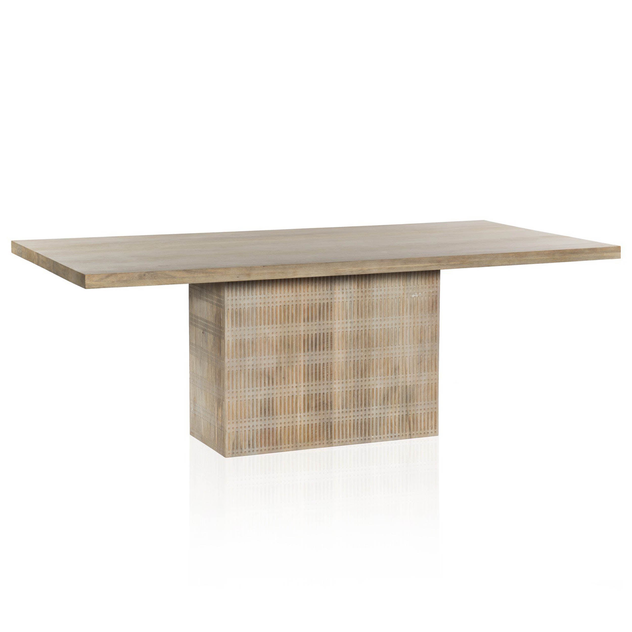 Kelby Dining Table, Light Wash Mango