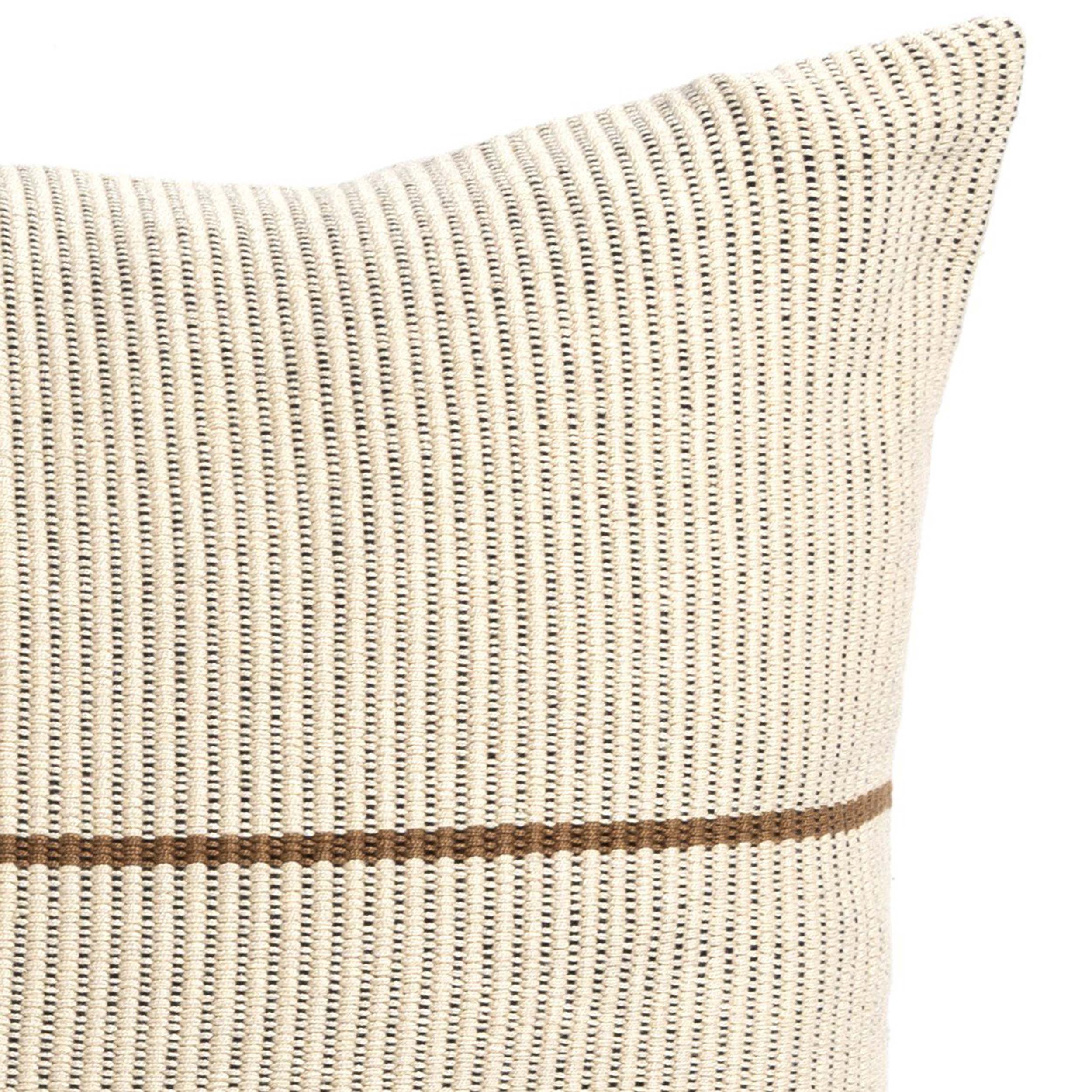 Handwoven Merido Pillow - Beige, Beige Cotton, Cover Only