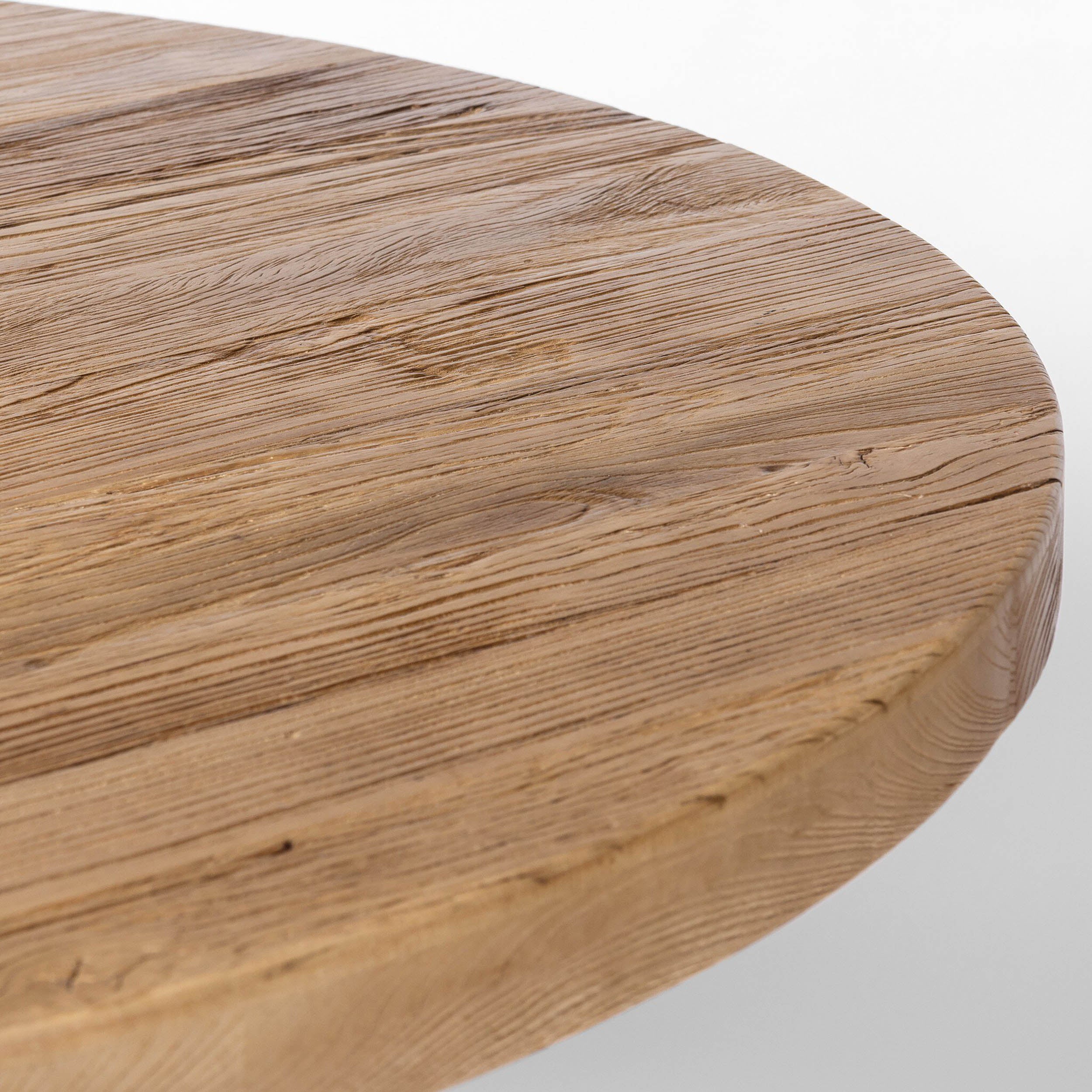Allandale Round Dining Table, Reclaimed Natural Elm