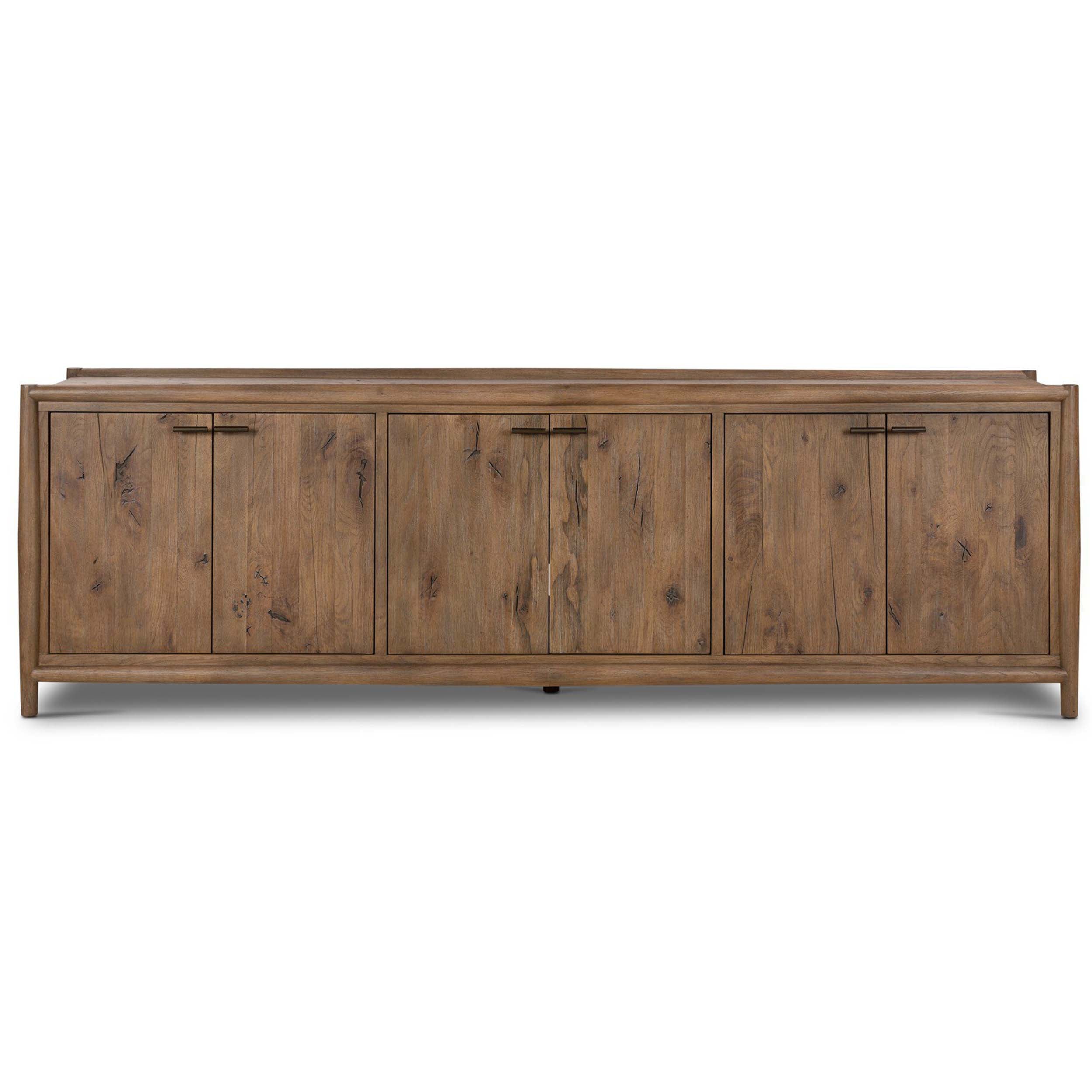 Glenview 6 Door Sideboard, Weathered Oak Veneer
