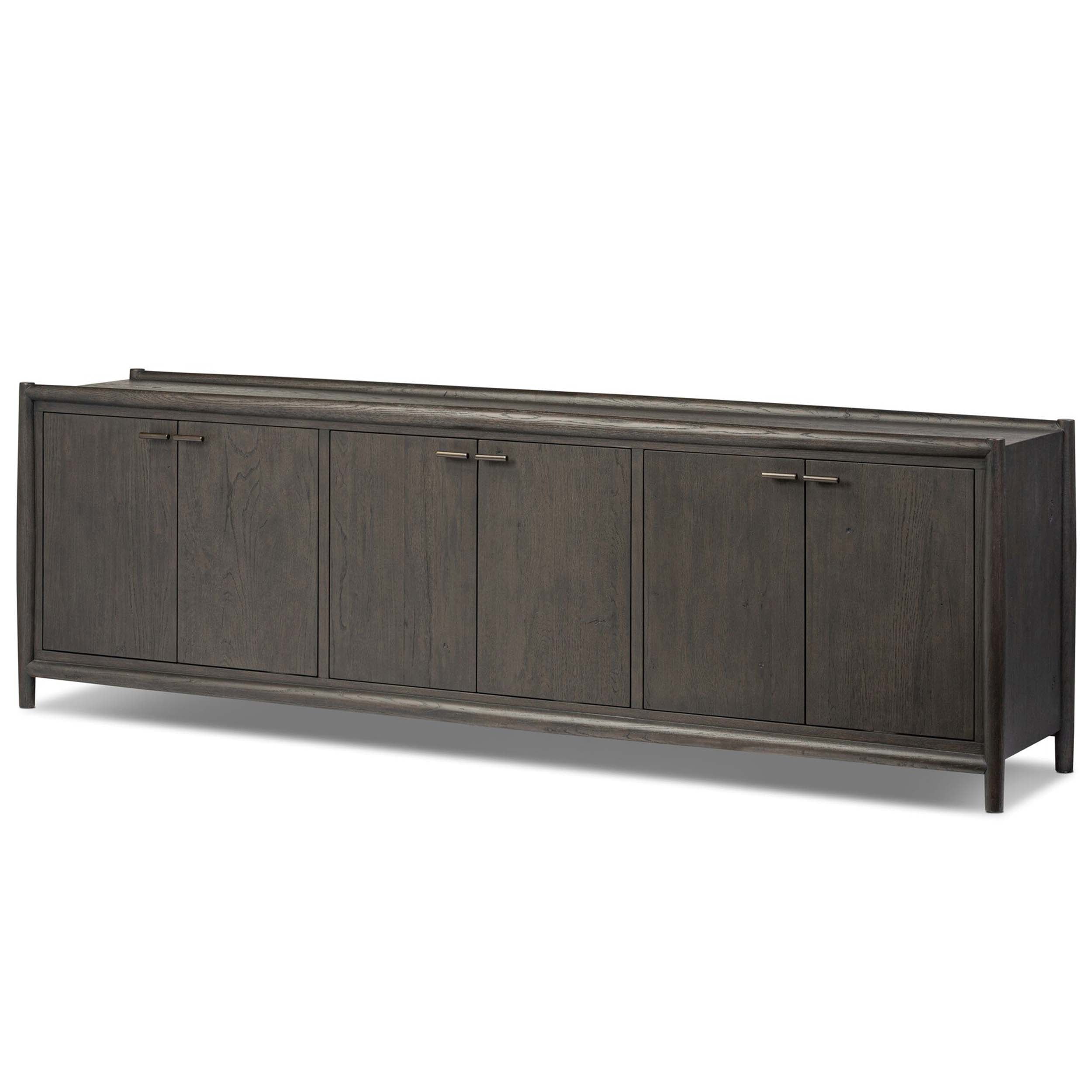 Glenview 6 Door Sideboard, Smoked Black Resawn Oak