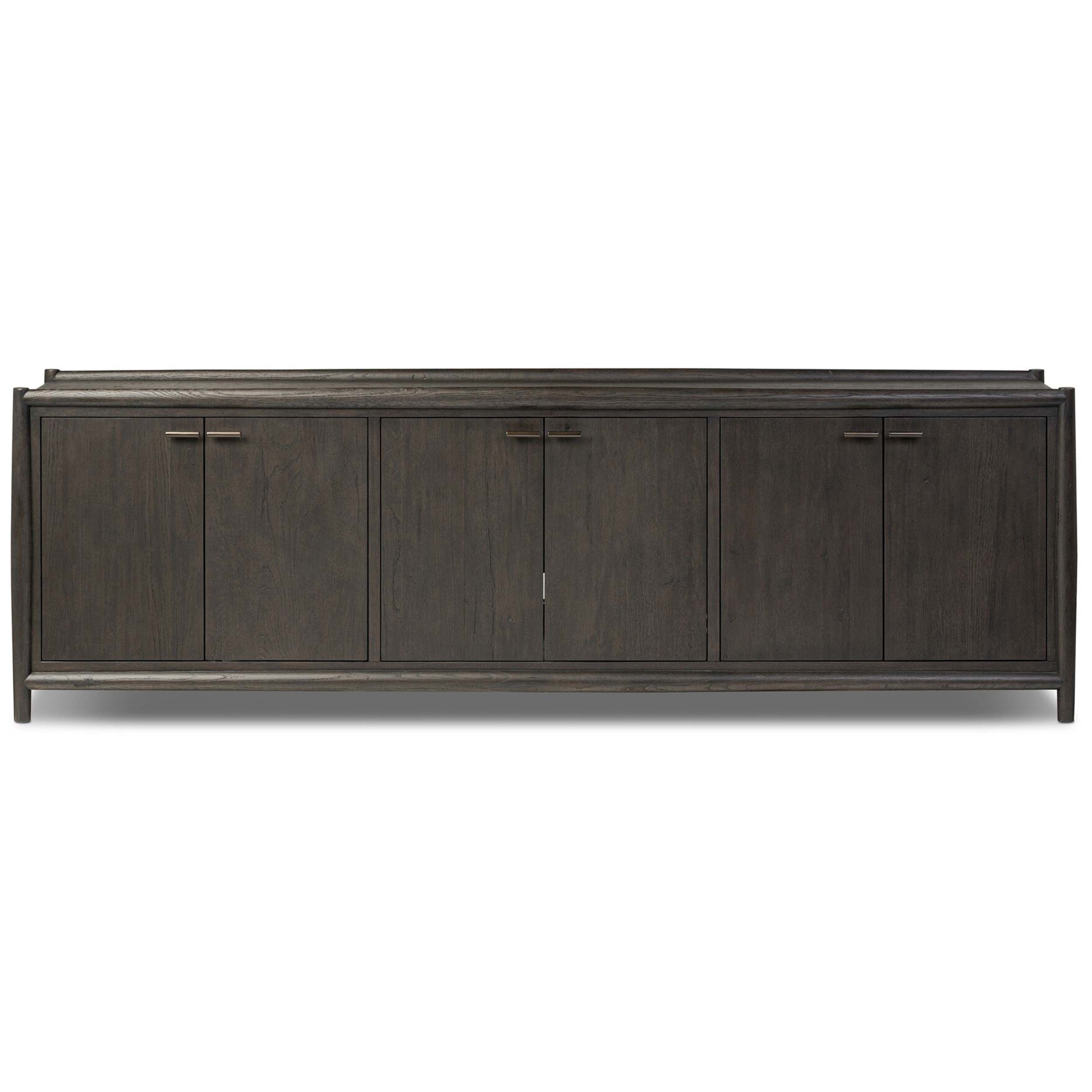 Glenview 6 Door Sideboard, Smoked Black Resawn Oak