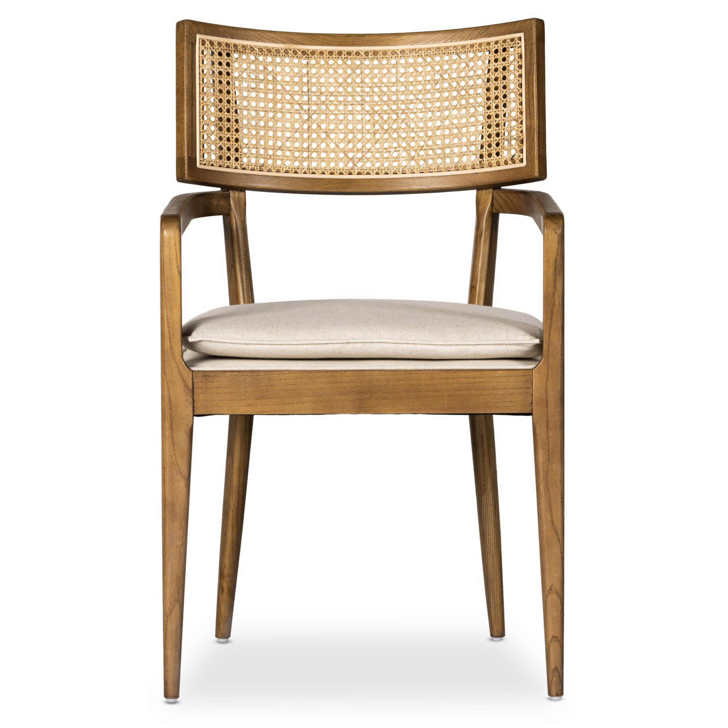 Britt Dining Armchair, Savile Flax, Toasted Nettlewood