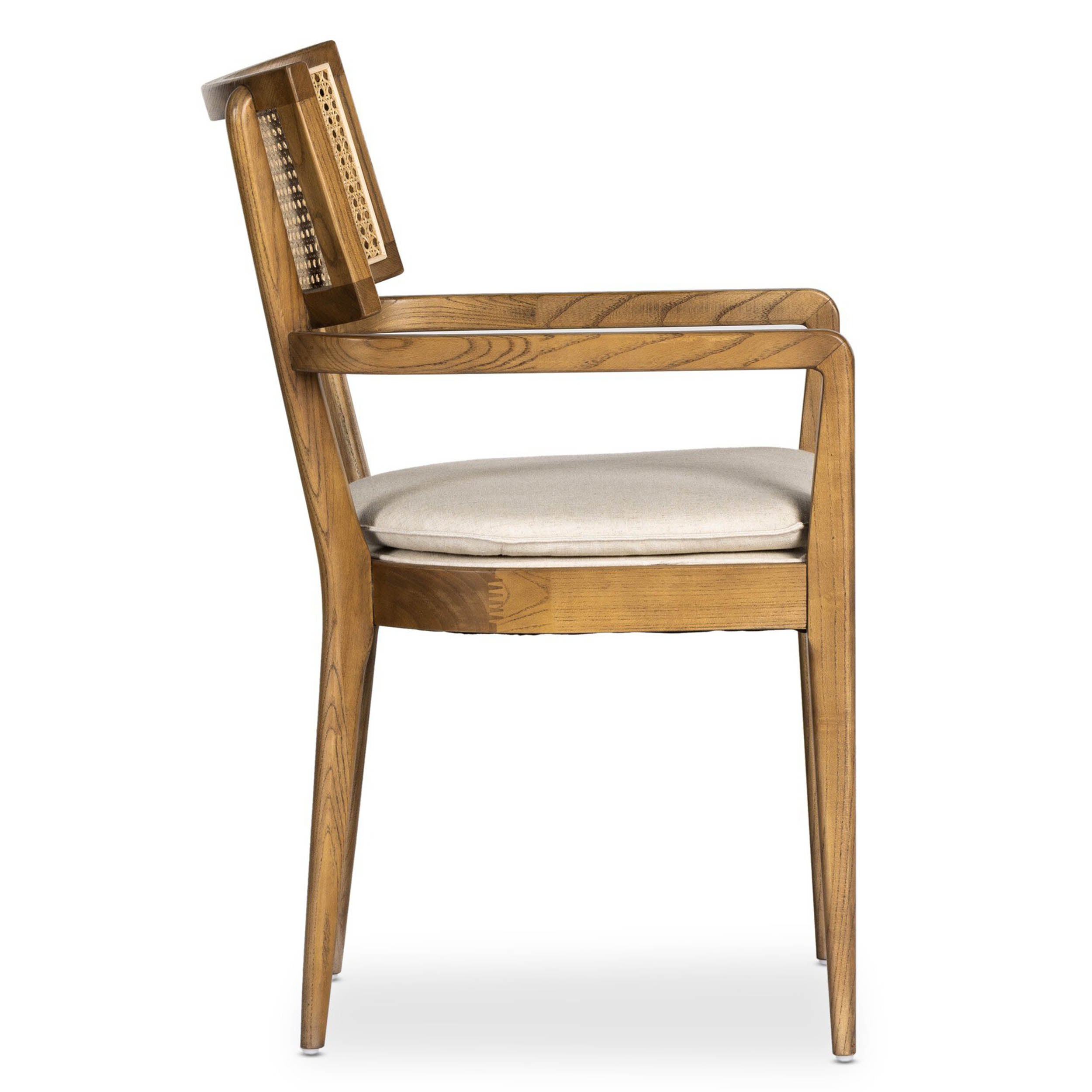 Britt Dining Armchair, Savile Flax, Toasted Nettlewood