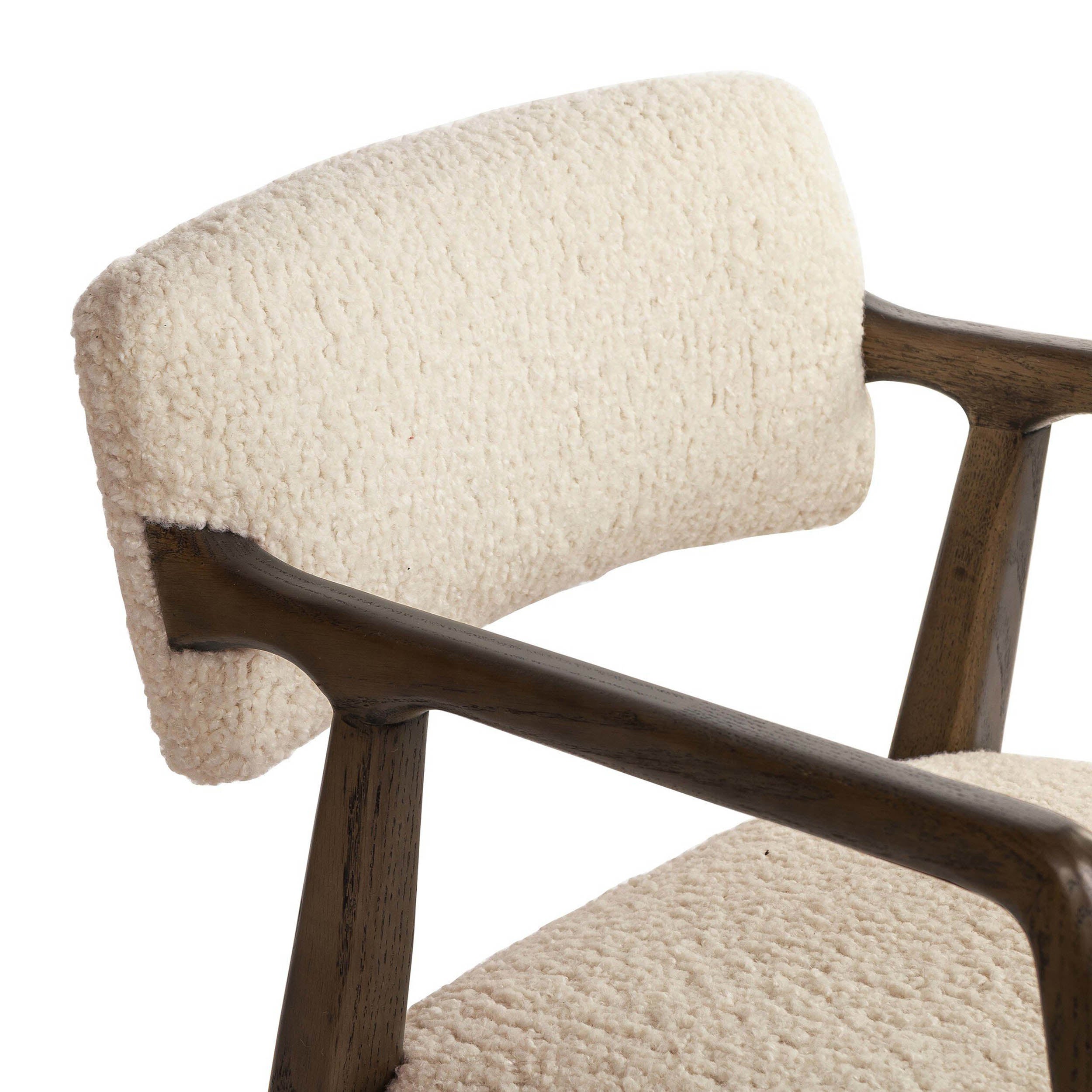 Tyler Dining Armchair, Sheepskin Natural