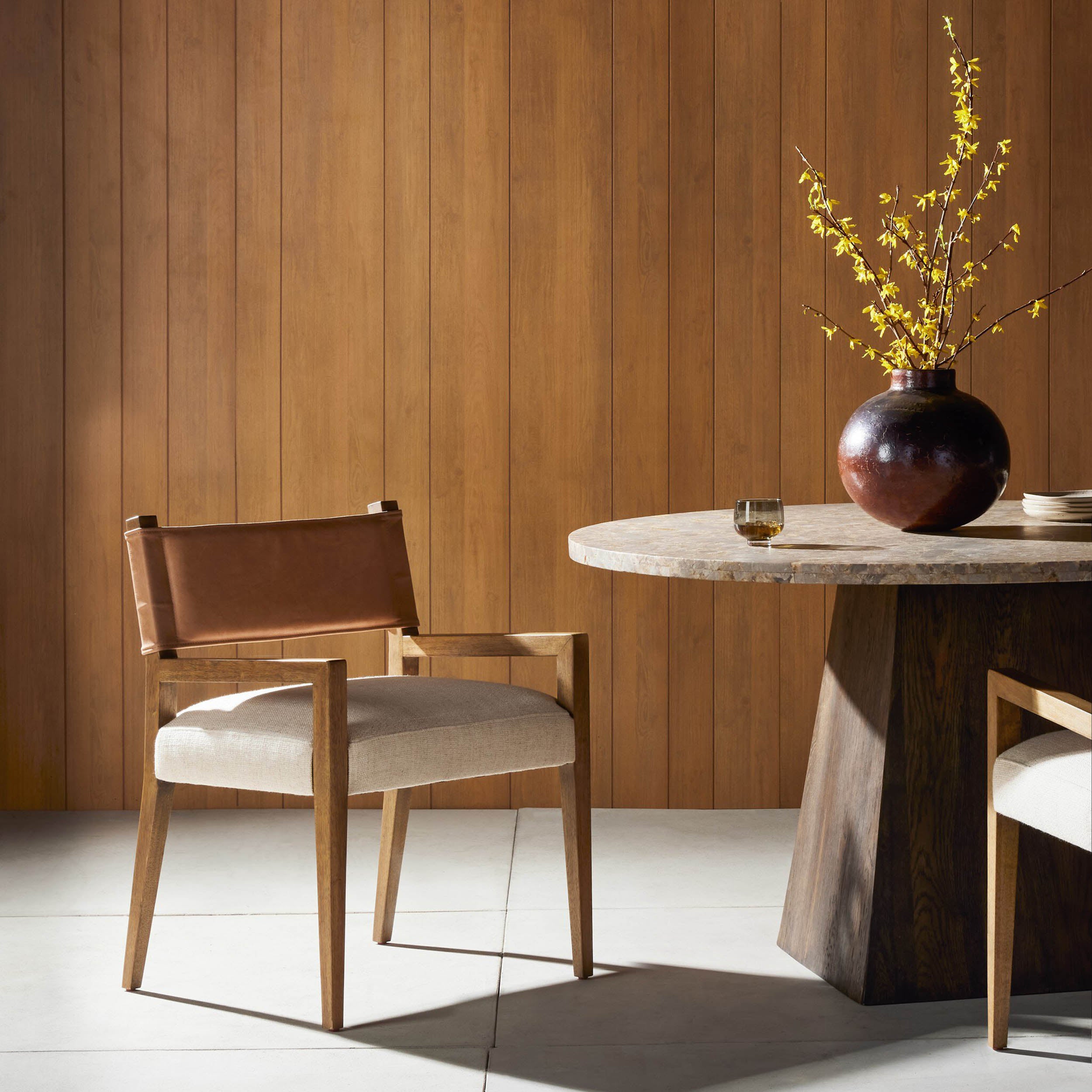 Ferris Dining Armchair, Thames Cream