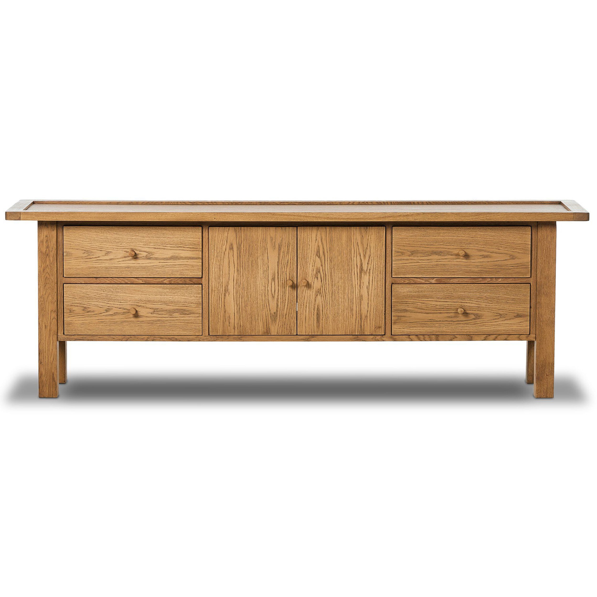 Millbrook Media Console, Natural Light Oak