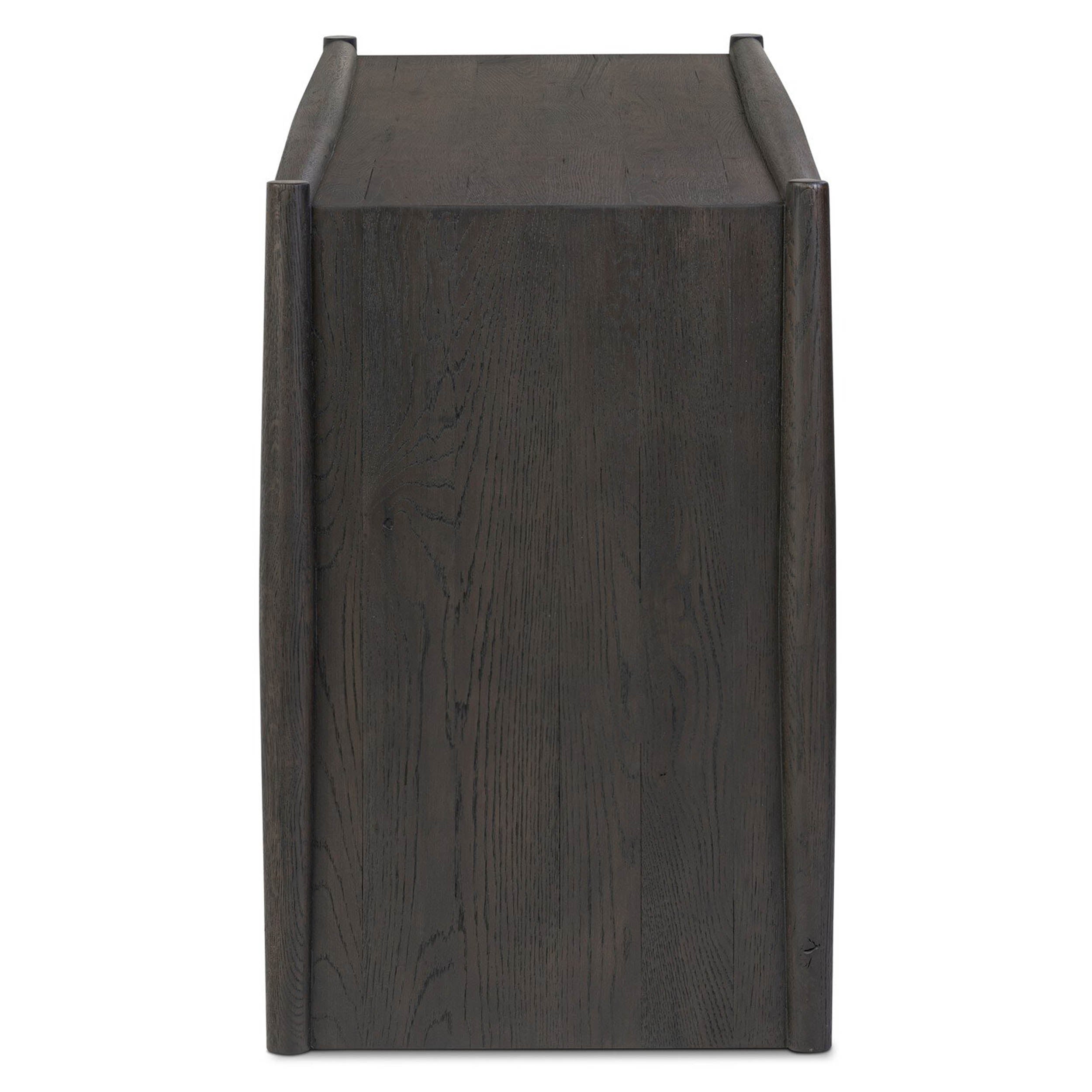 Glenview Console Table, Smoked Black Resawn Oak