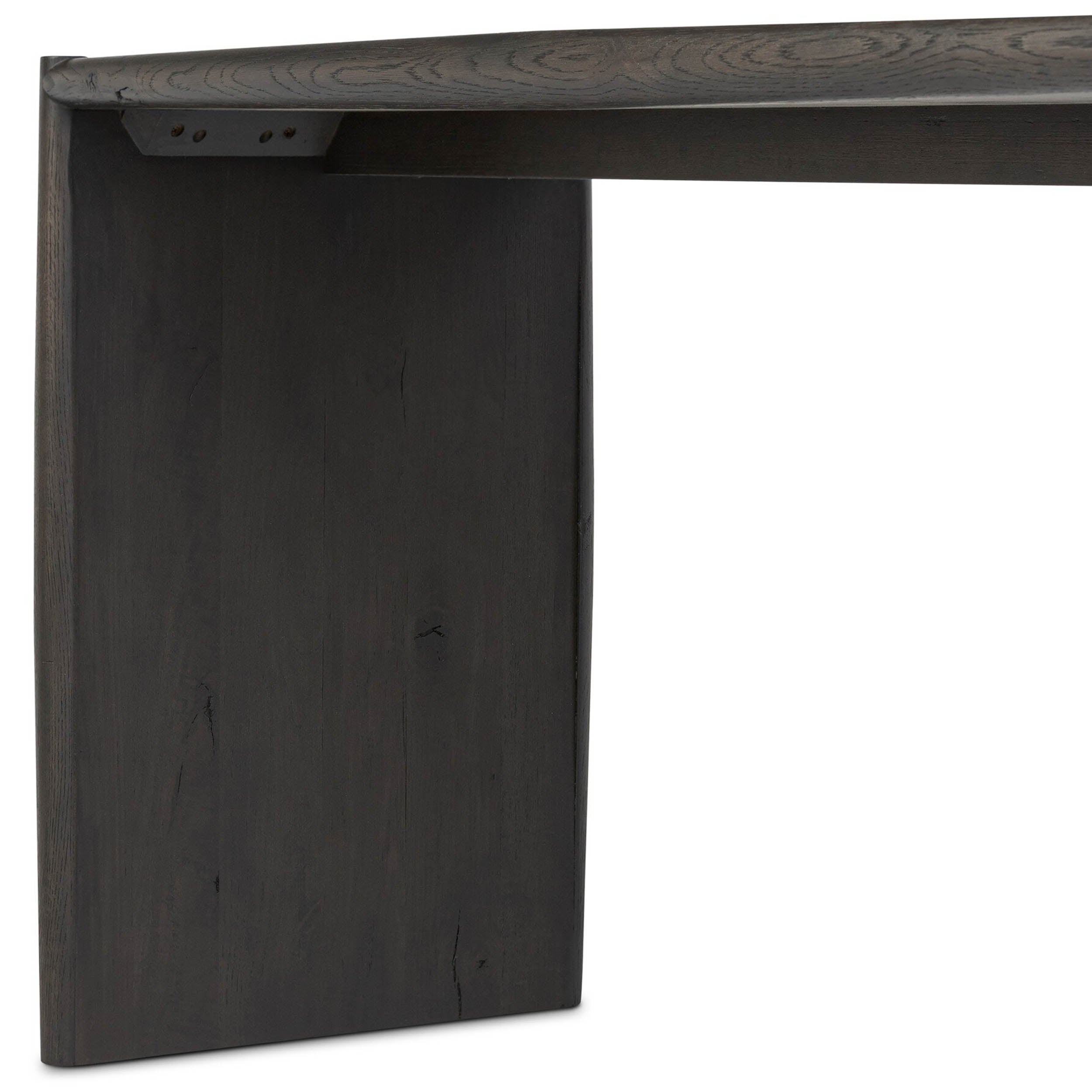 Glenview Console Table, Smoked Black Resawn Oak