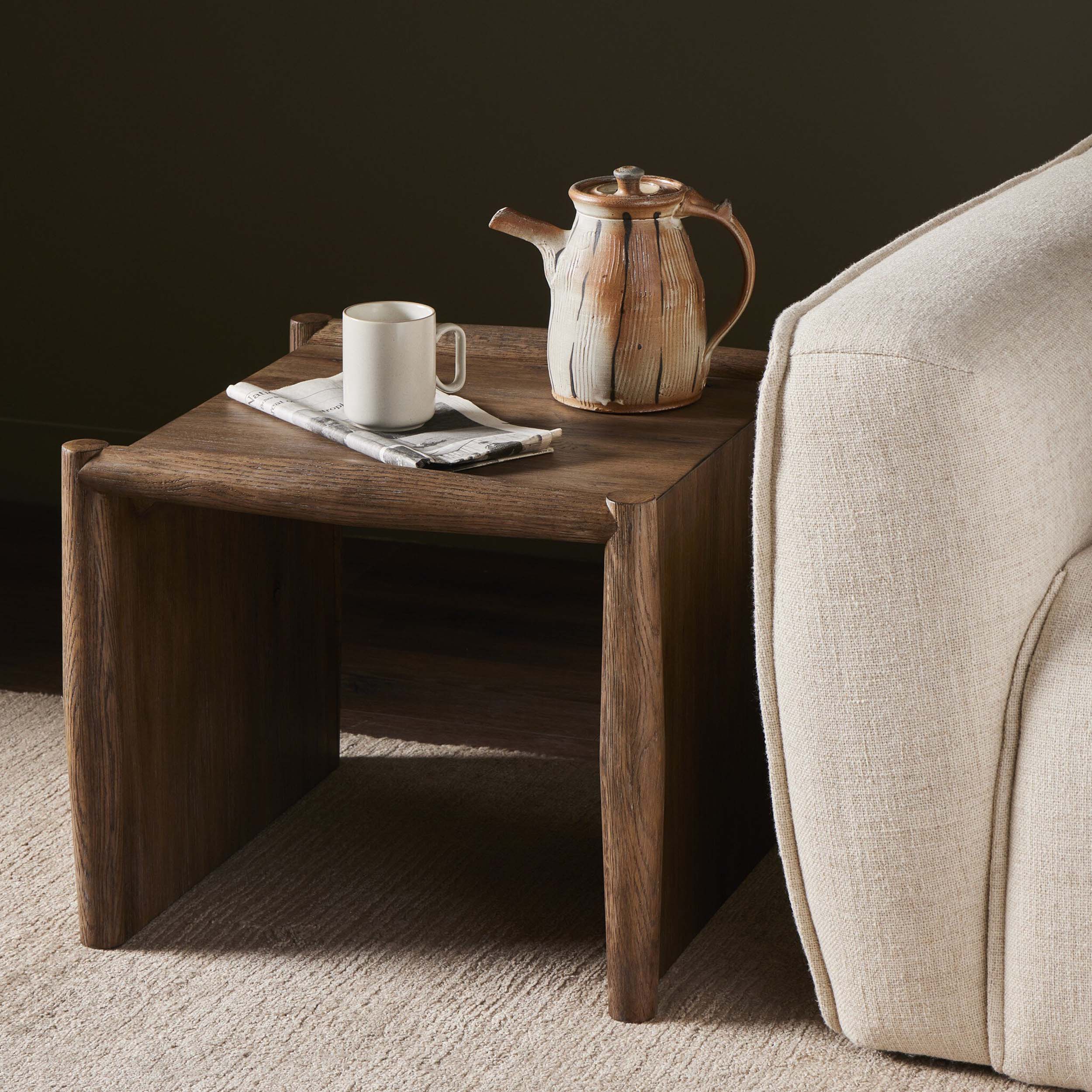 Glenview End Table, Weathered Oak