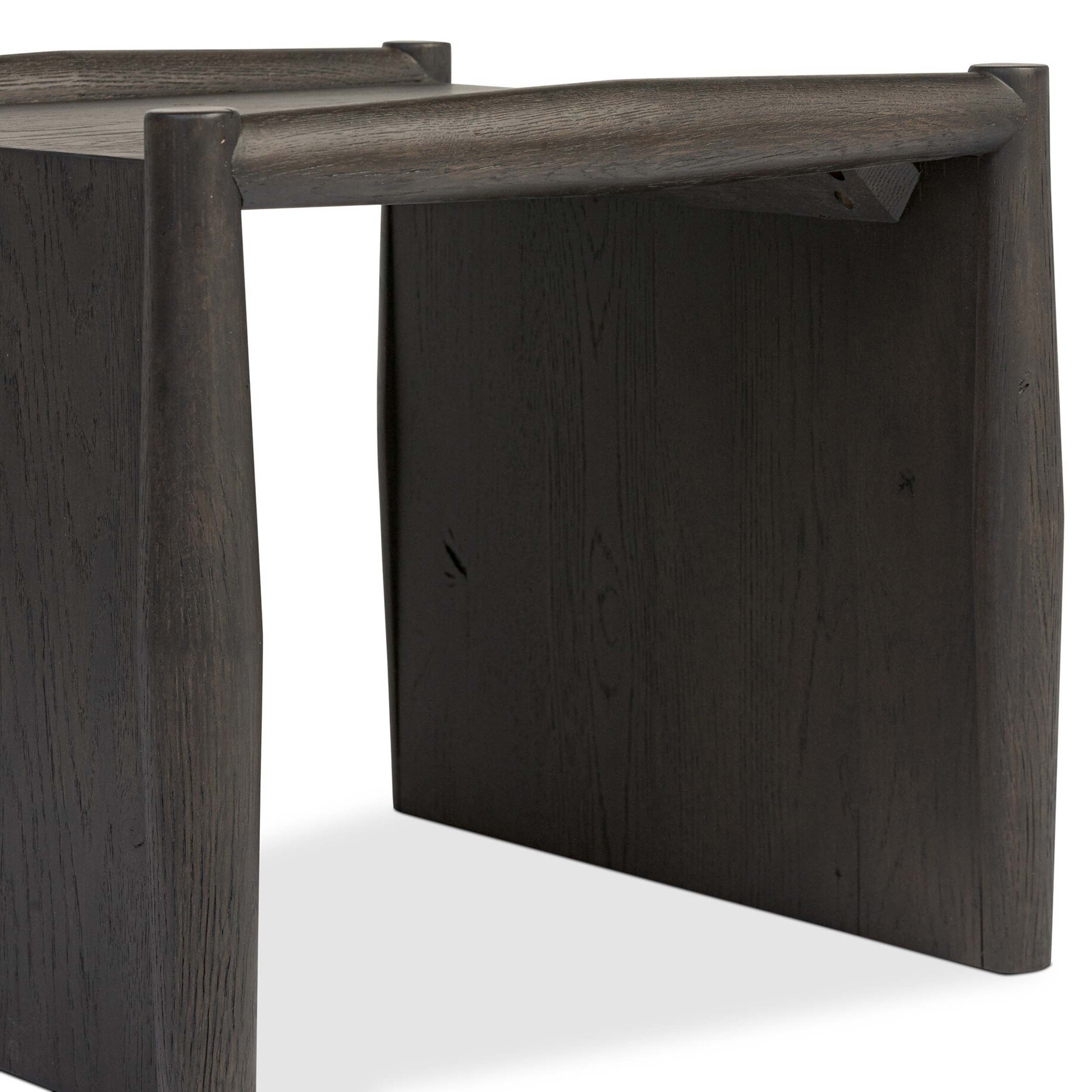 Glenview End Table, Smoked Black Resawn Oak