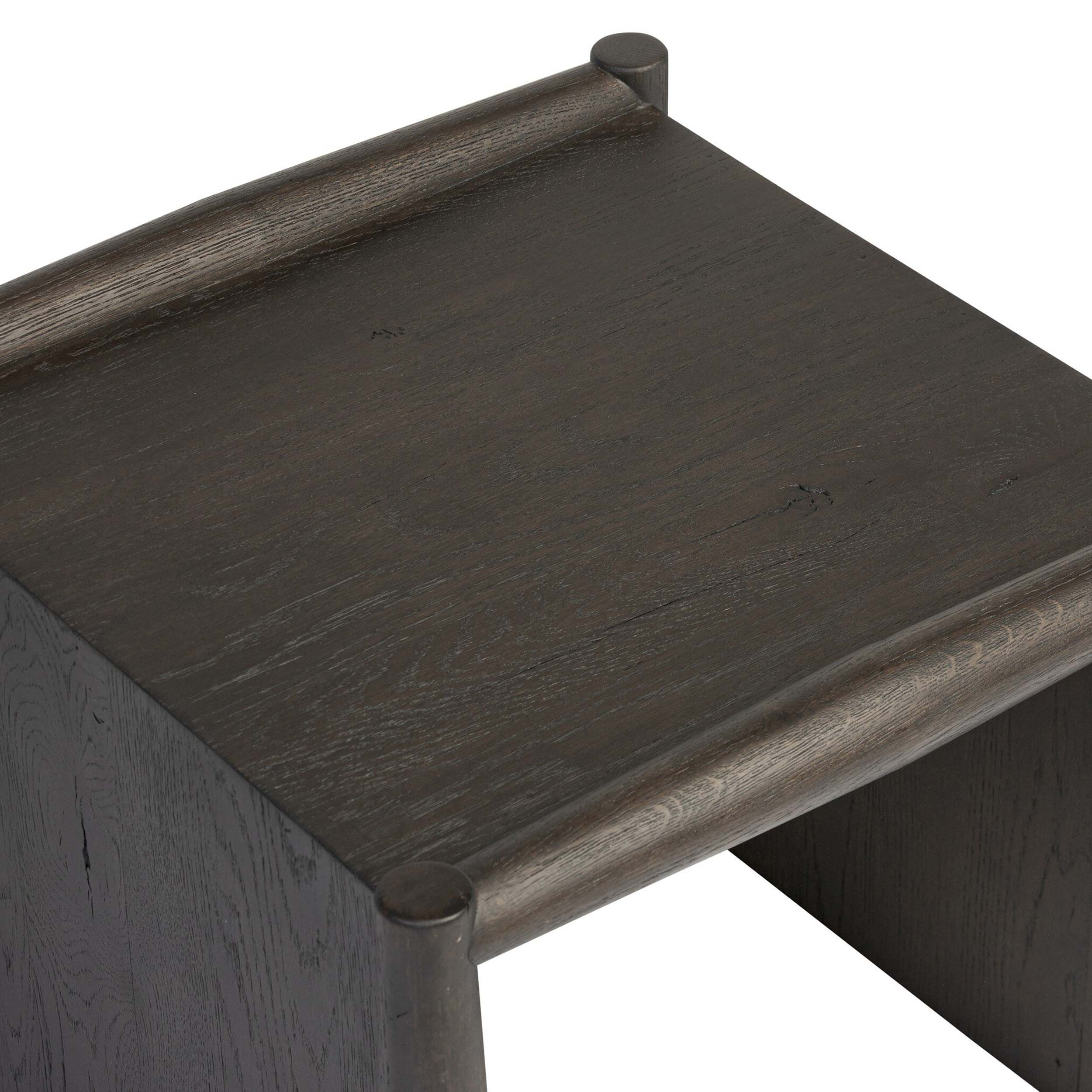 Glenview End Table, Smoked Black Resawn Oak