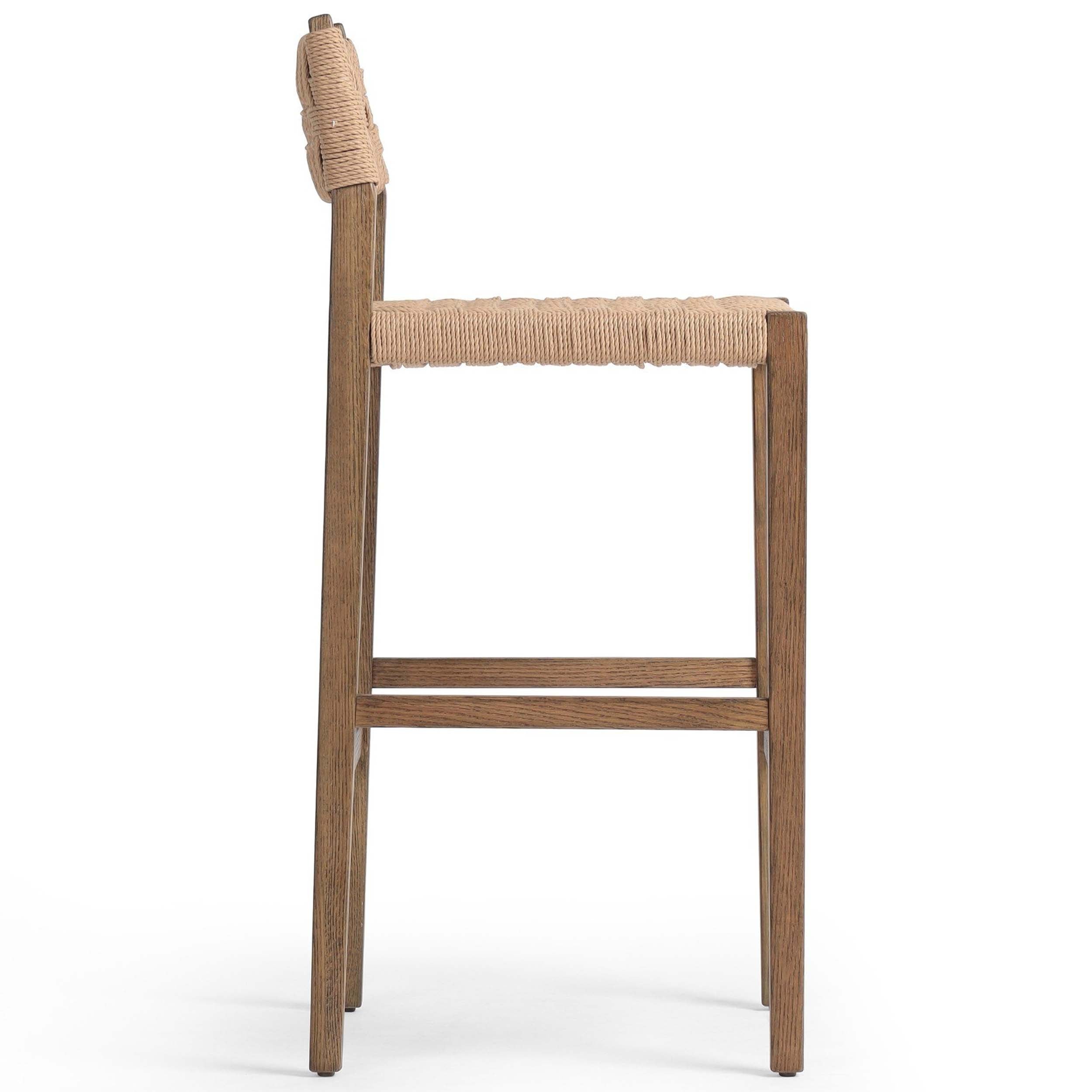 Hamlin Bar + Counter Stool, Double Twisted Paper Cord