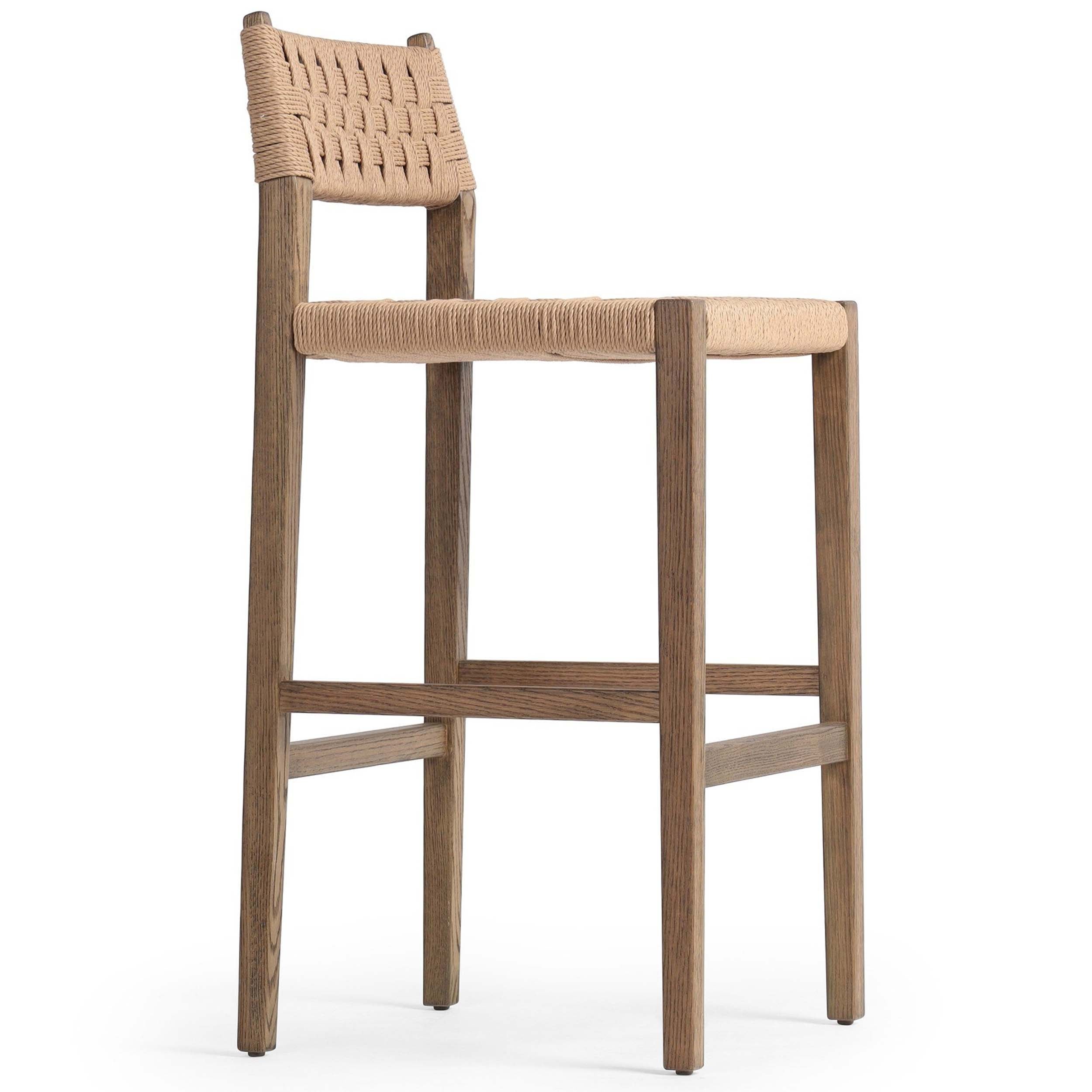 Hamlin Bar + Counter Stool, Double Twisted Paper Cord