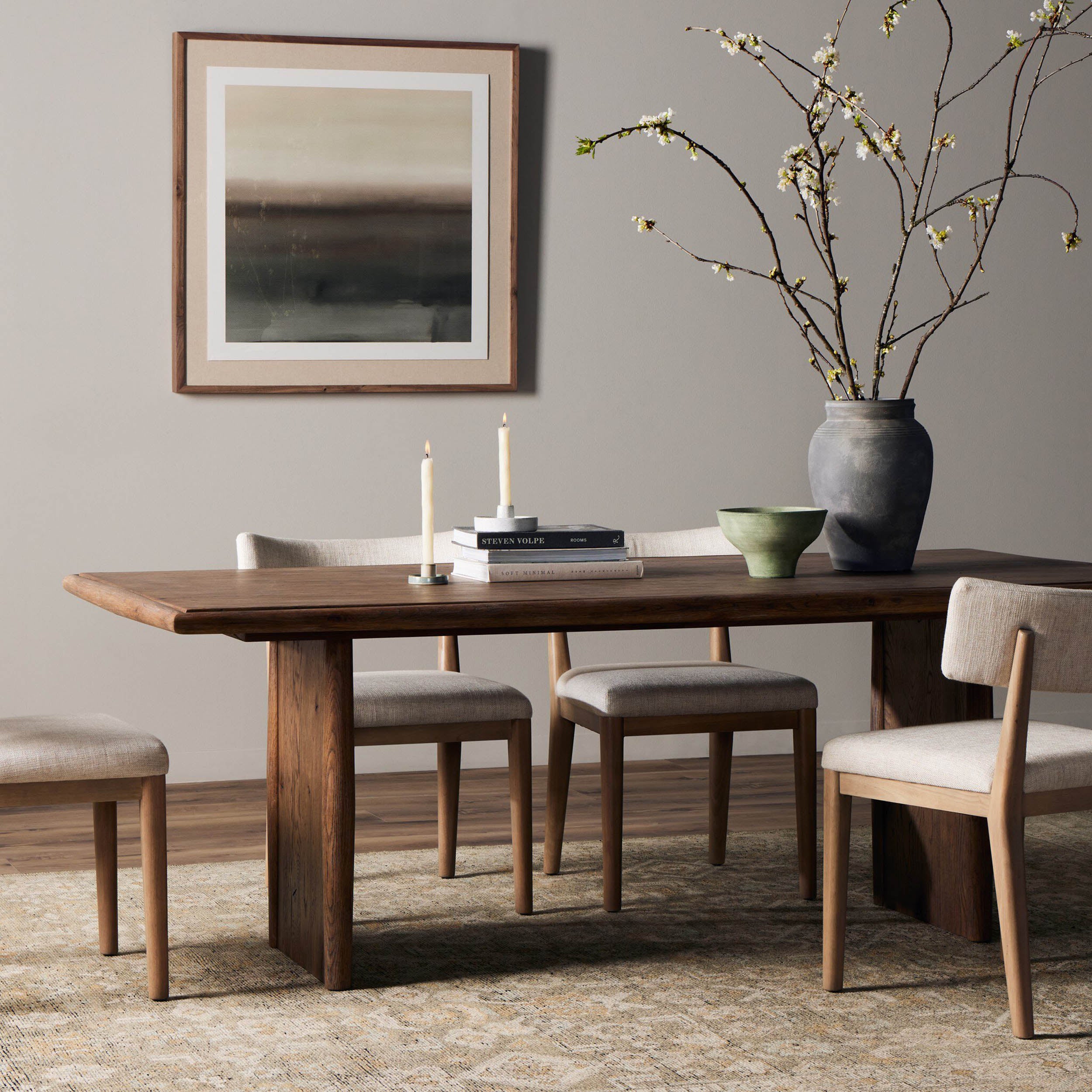Glenview Dining Table, Weathered Oak