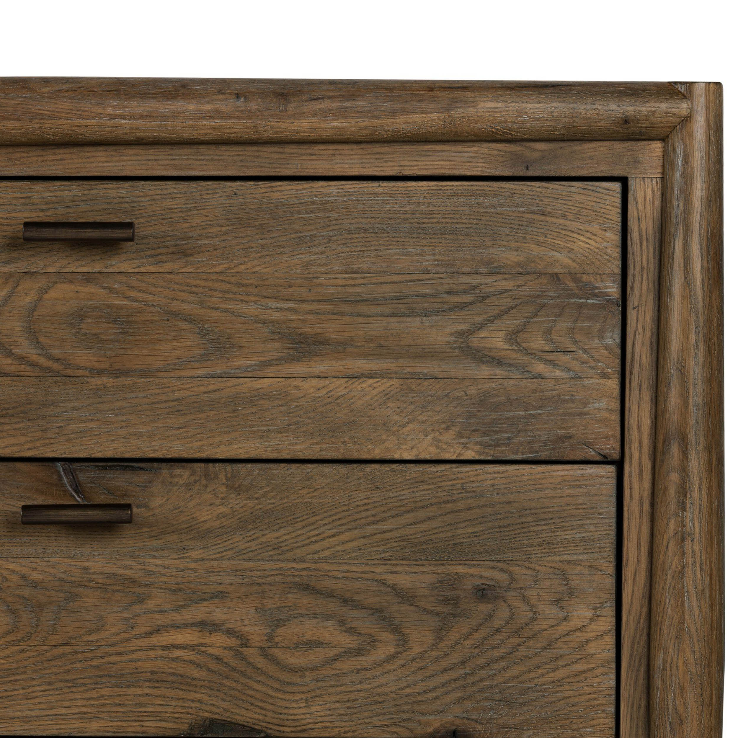 Glenview 6 Drawer Dresser, Weathered Oak Veneer