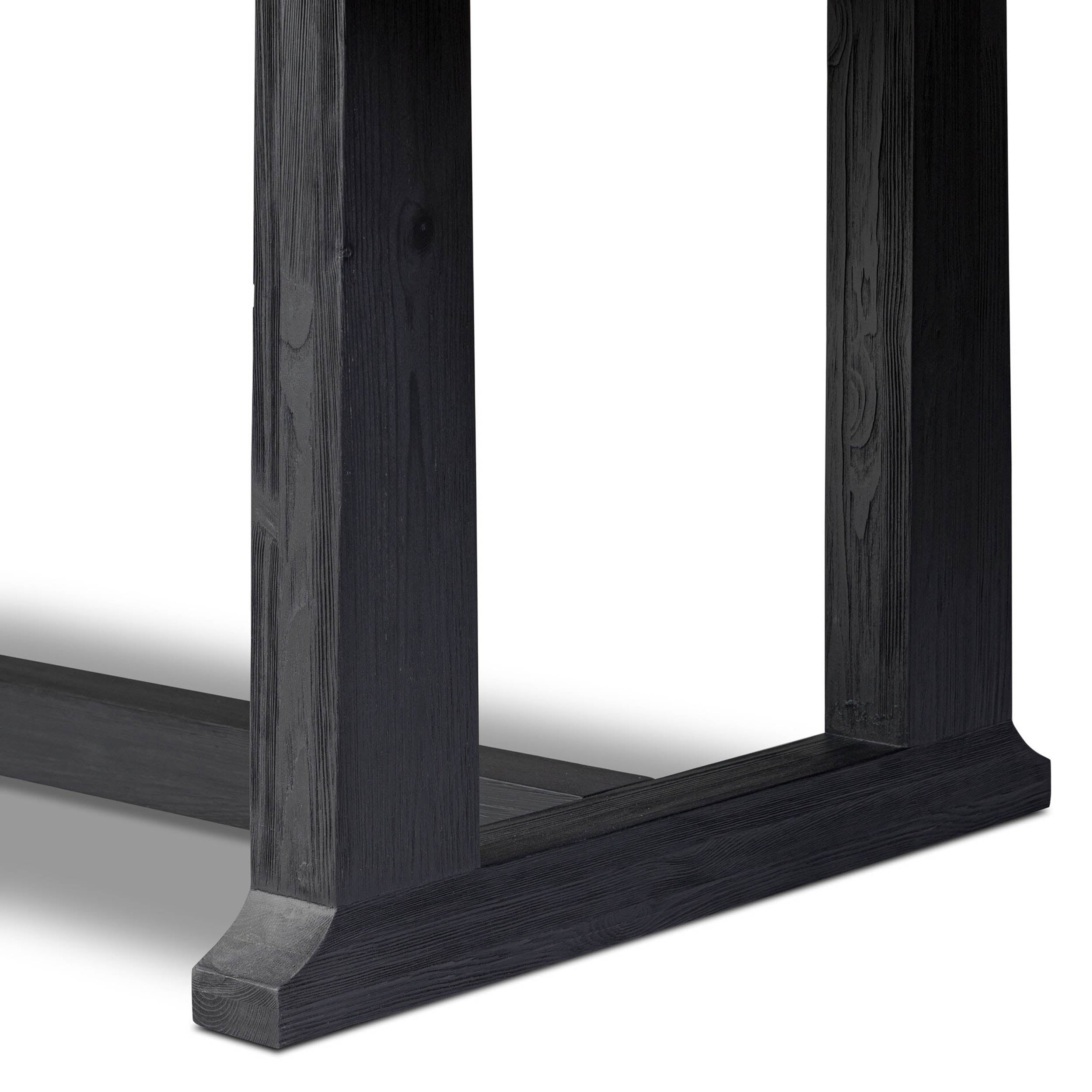 Otto Extension Dining Table, Black Pine