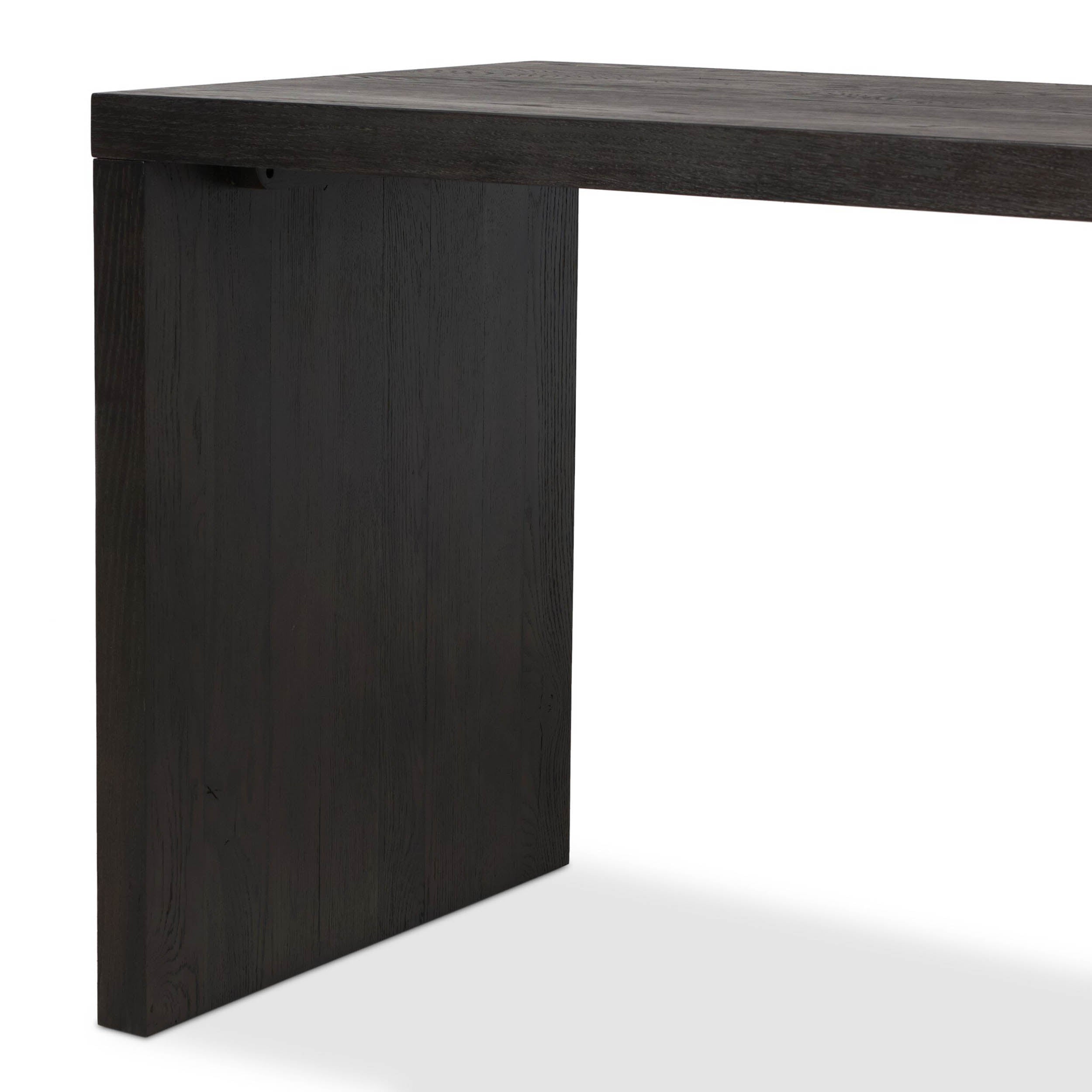 Posada Desk, Worn Black Oak Veneer