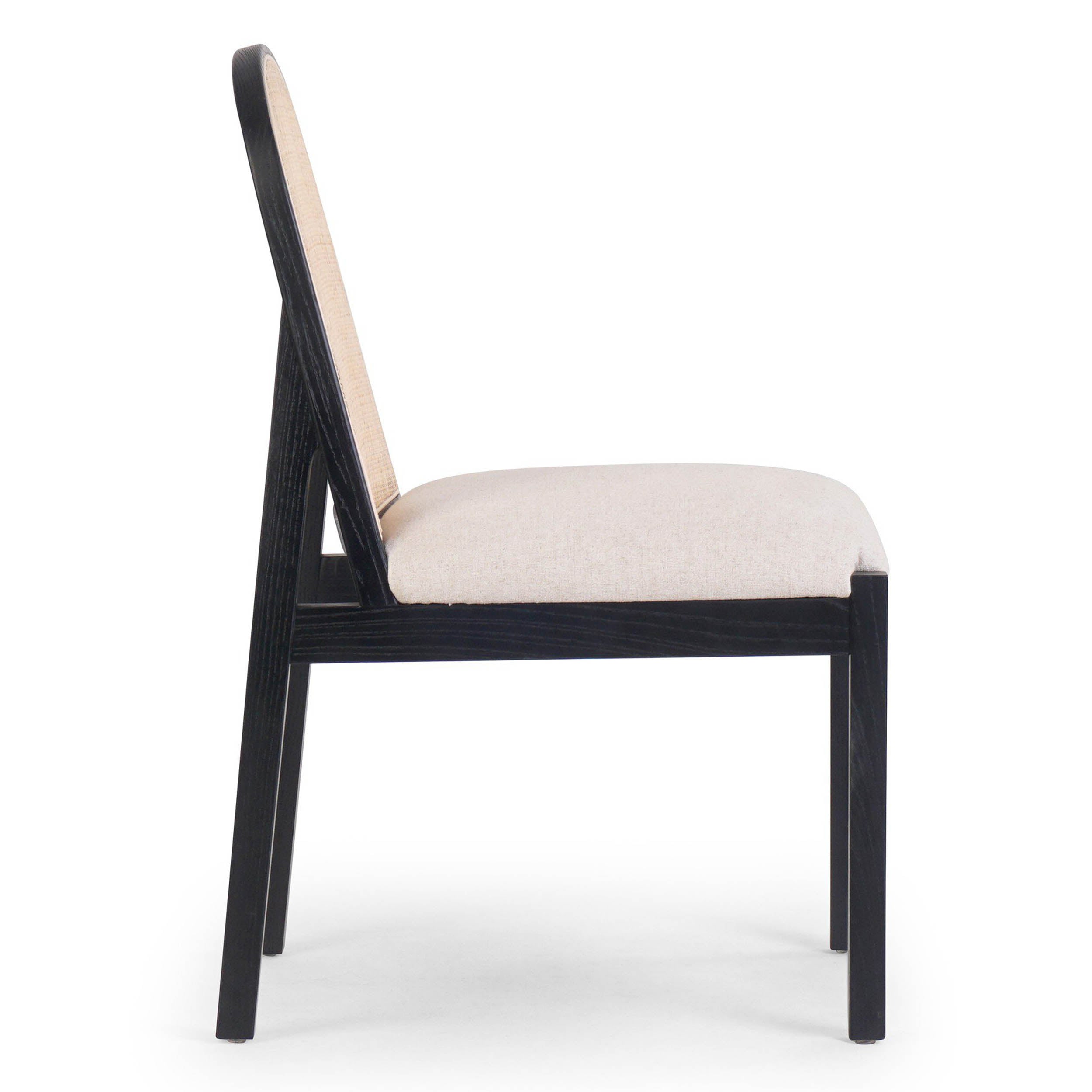 Esmee Dining Chair, Antwerp Natural, Brushed Ebony