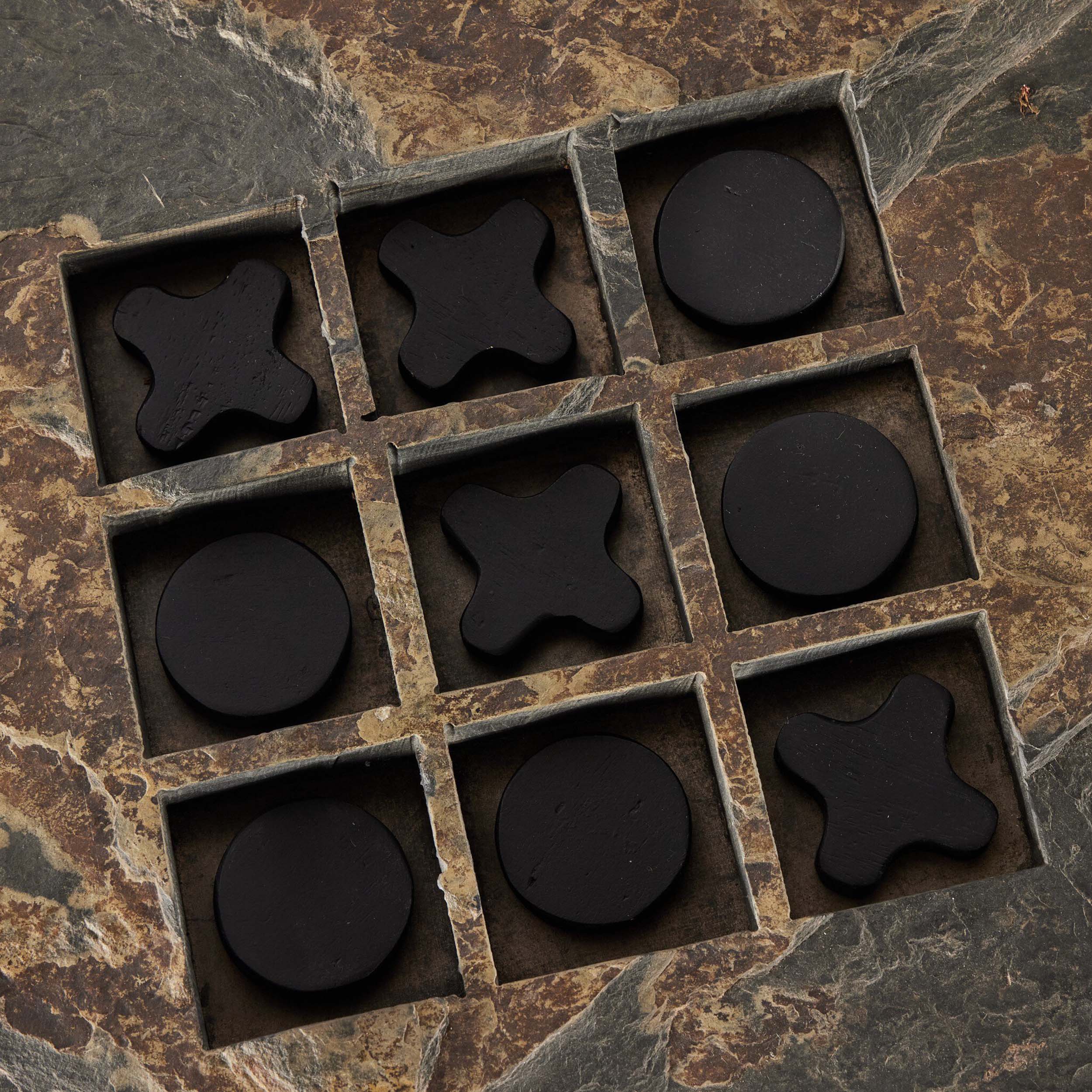Stone Tic Tac Toe, Grey Stone