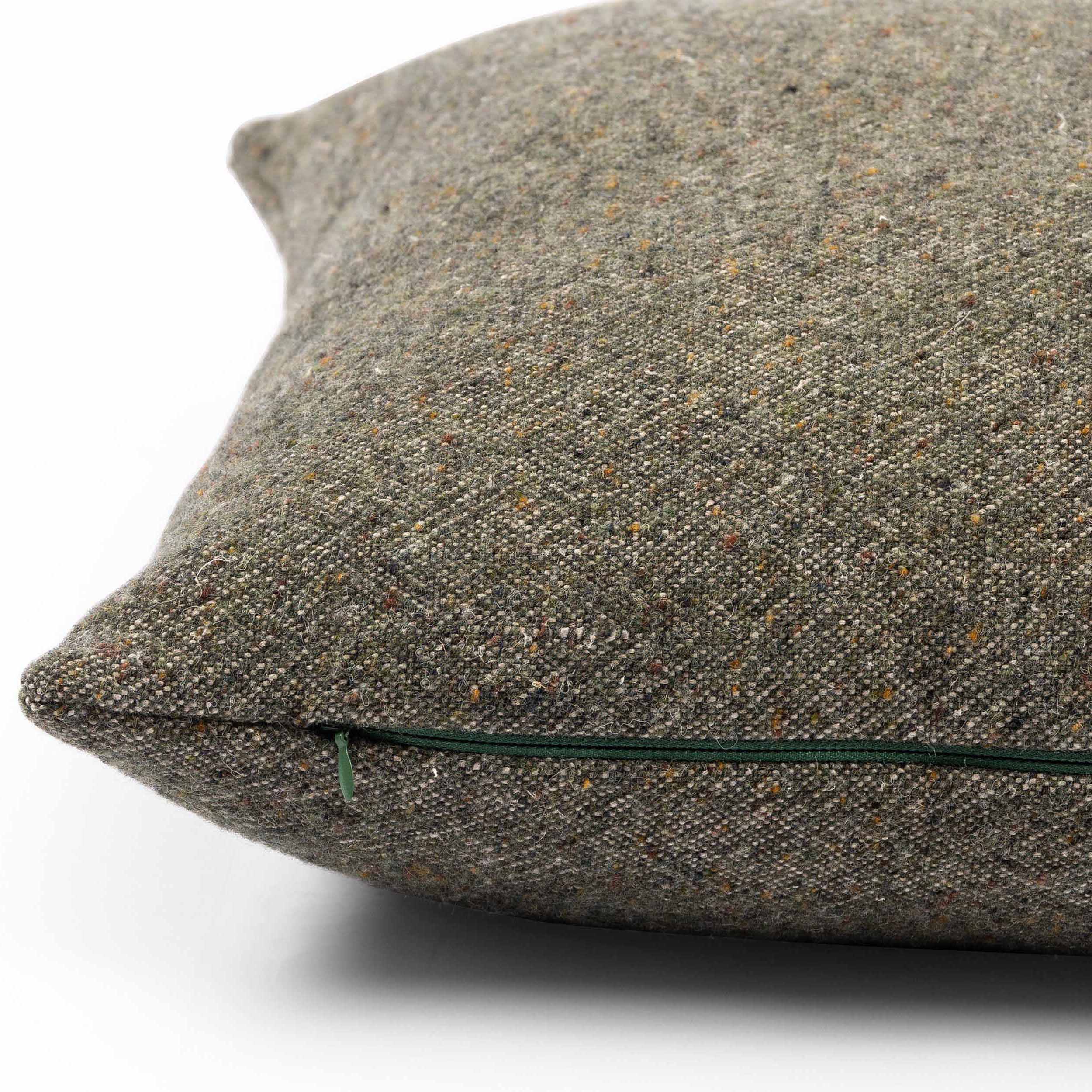 Stonewash Linen Pillow, Hasselt Olive Green