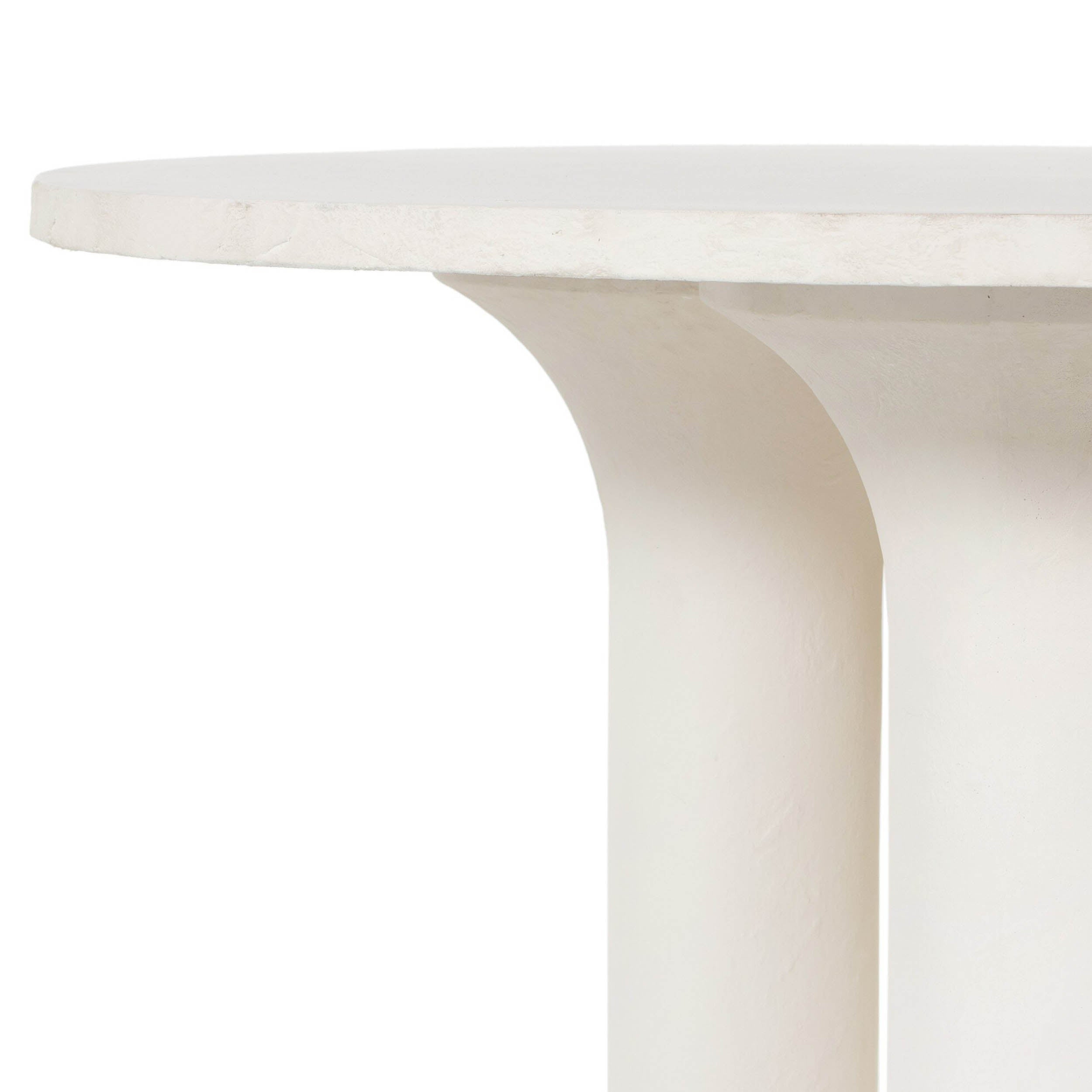 Parra Round Dining Table, White Concrete