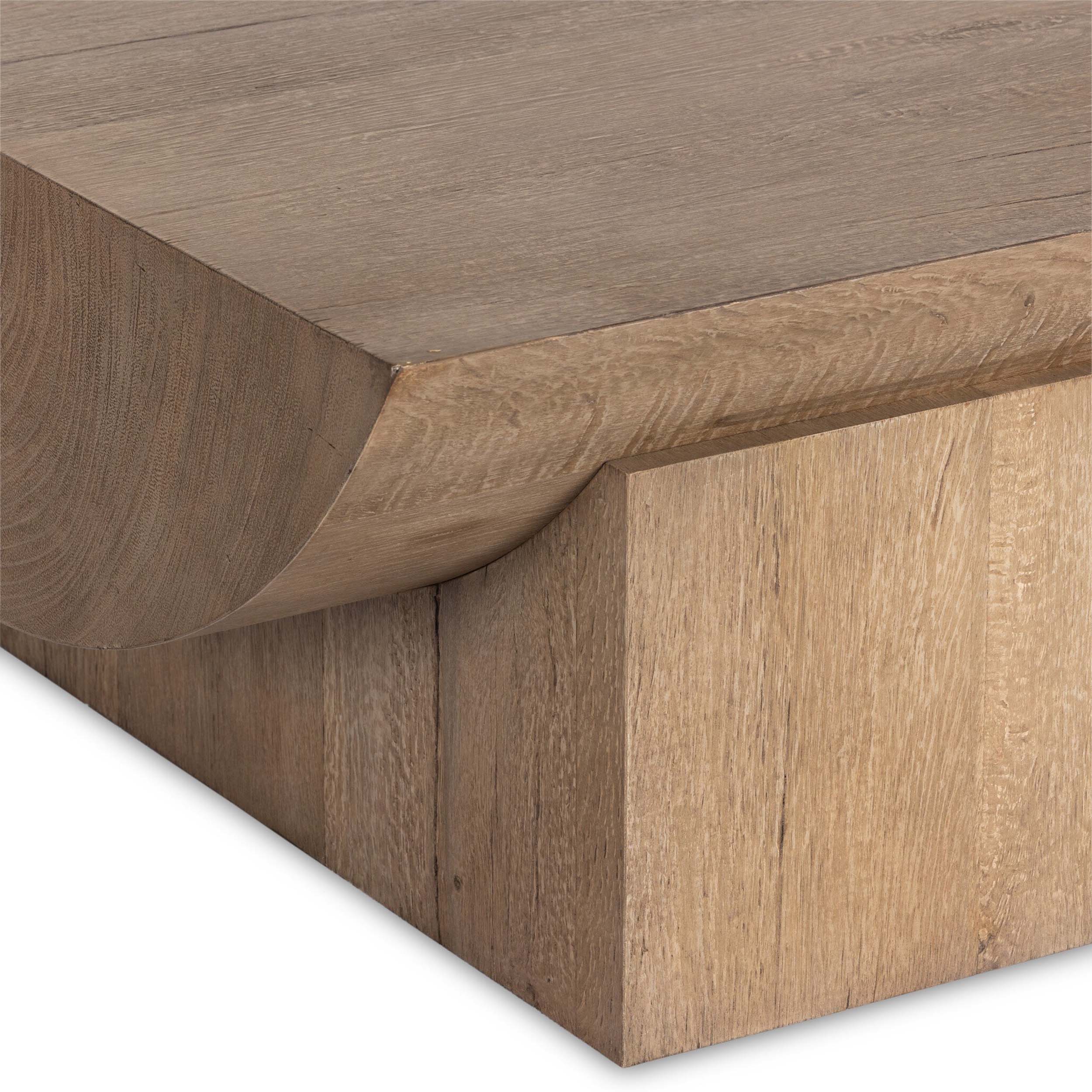 Elbert Coffee Table, Rustic Oak Veneer