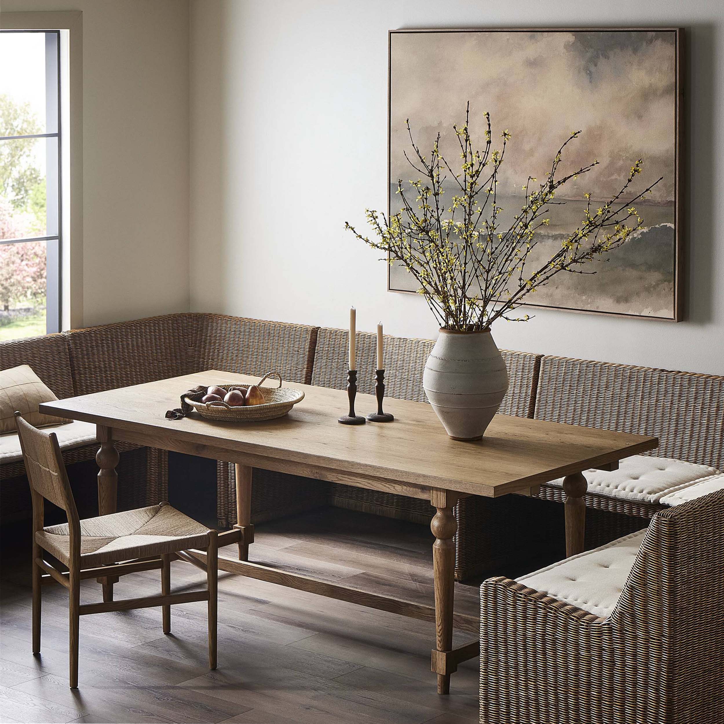 Blinn Extension Dining Table, Worn Oak Veneer
