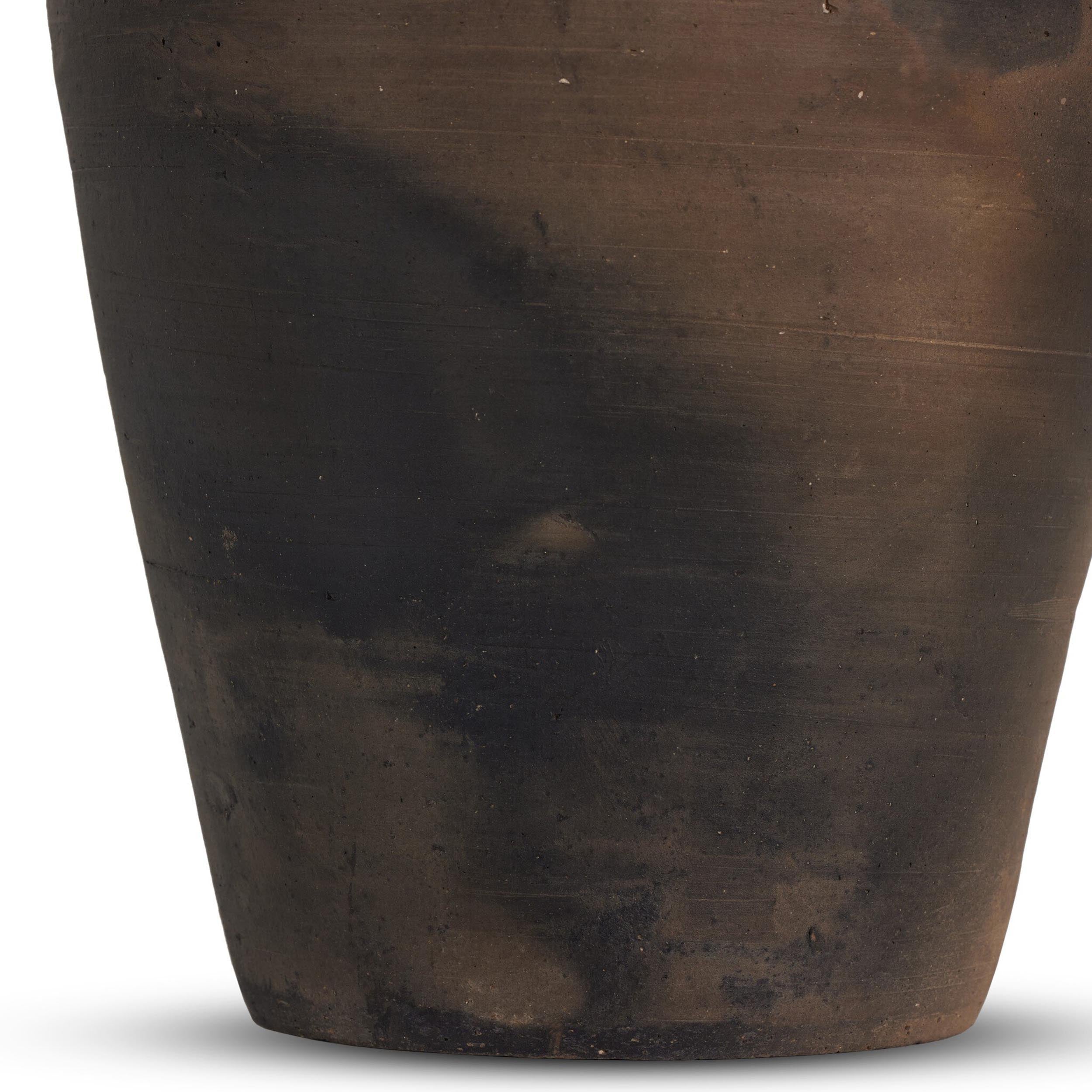 Kamari Vessel, Aged Black Terracotta