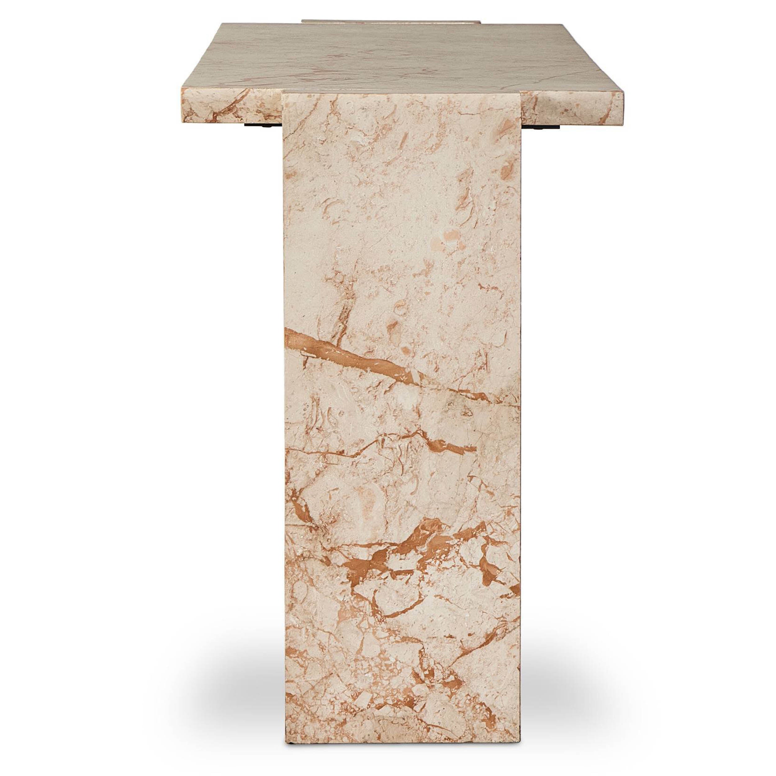 Romano Console Table, Desert Taupe Marble